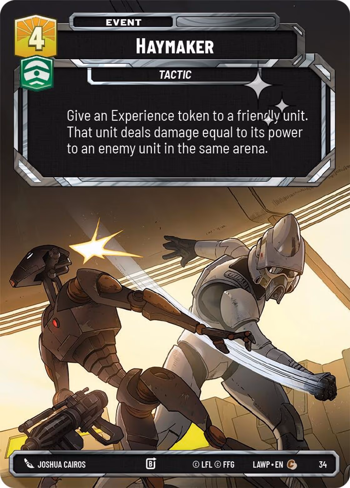 Haymaker LAWOP-34 OP Promo Foil Star Wars Unlimited card
