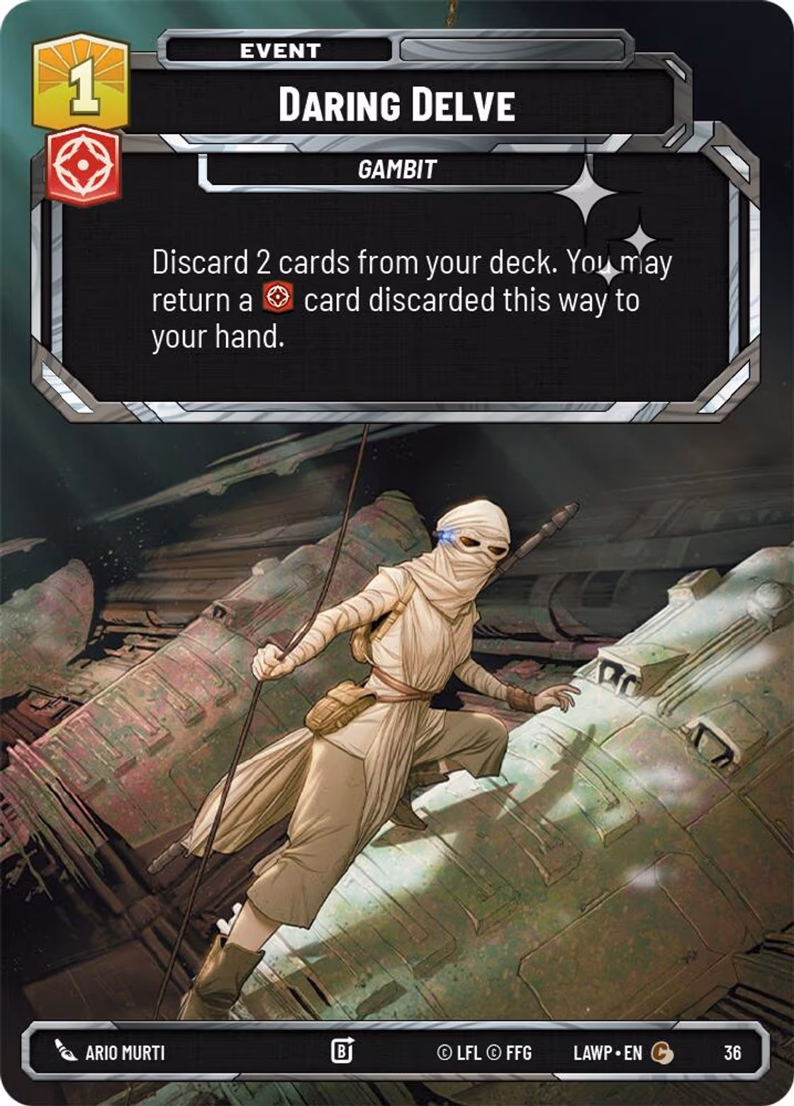 Daring Delve LAWOP-36 OP Promo Foil Star Wars Unlimited card