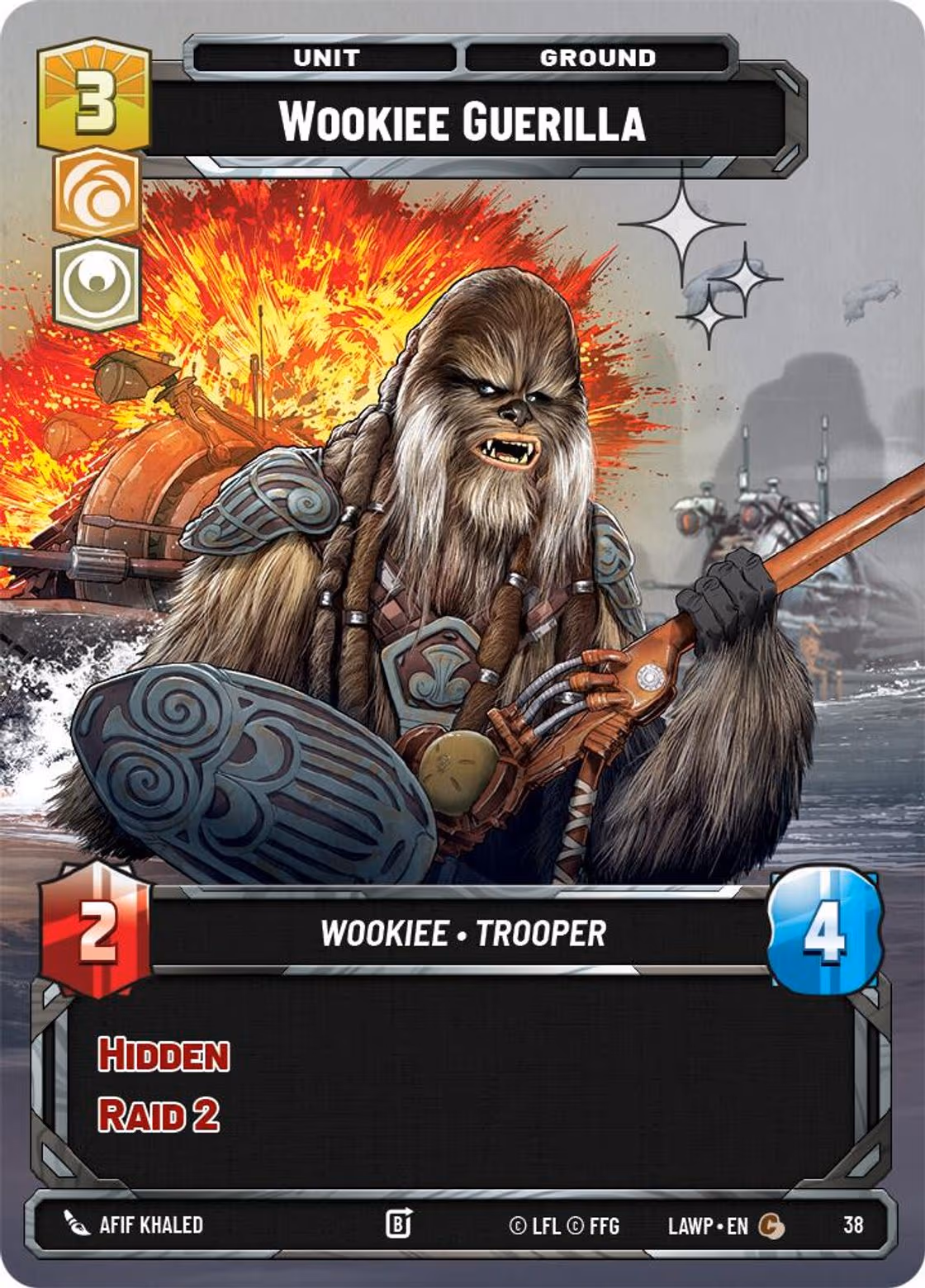 Wookiee Guerilla LAWOP-38 OP Promo Foil Star Wars Unlimited card