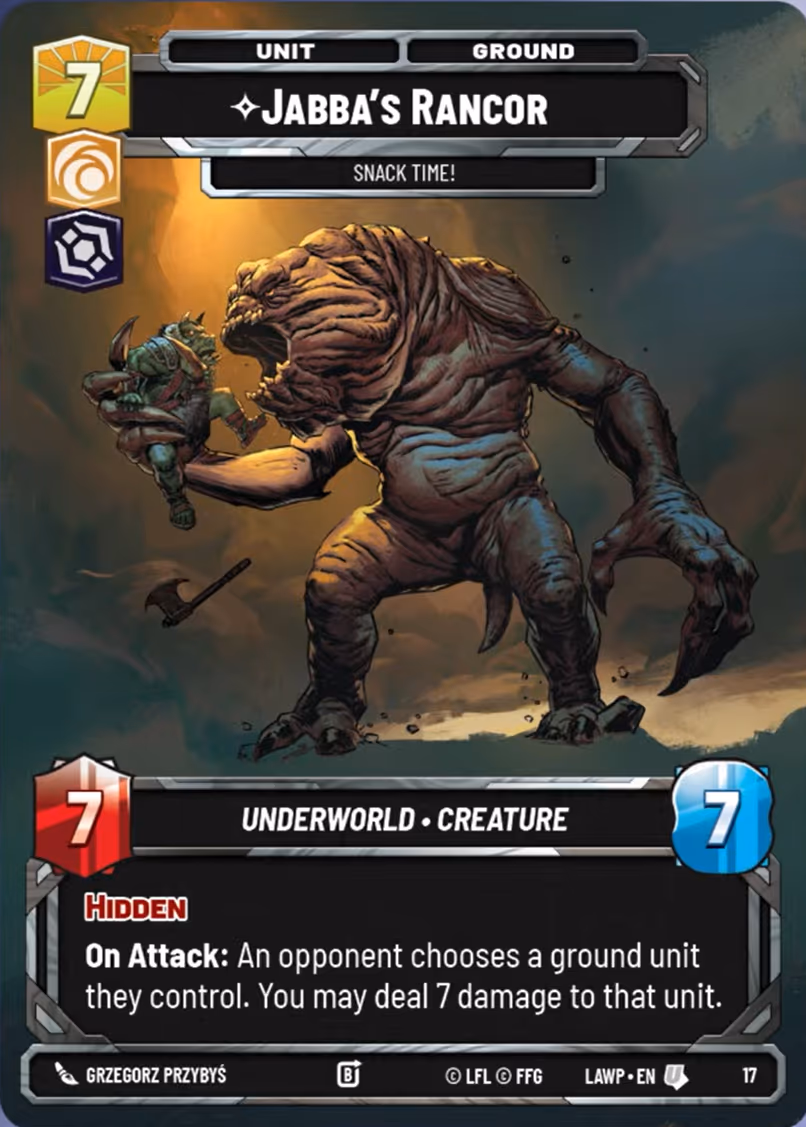 Jabba's Rancor - Snack Time! LAWP-017 Star Wars Unlimited card