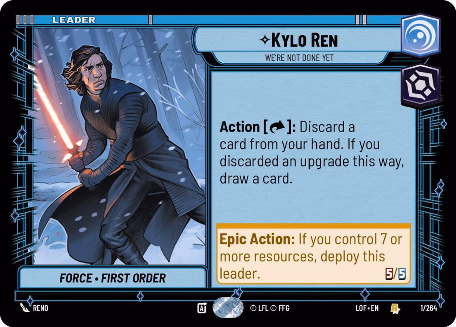 Kylo Ren Star Wars Unlimited leader