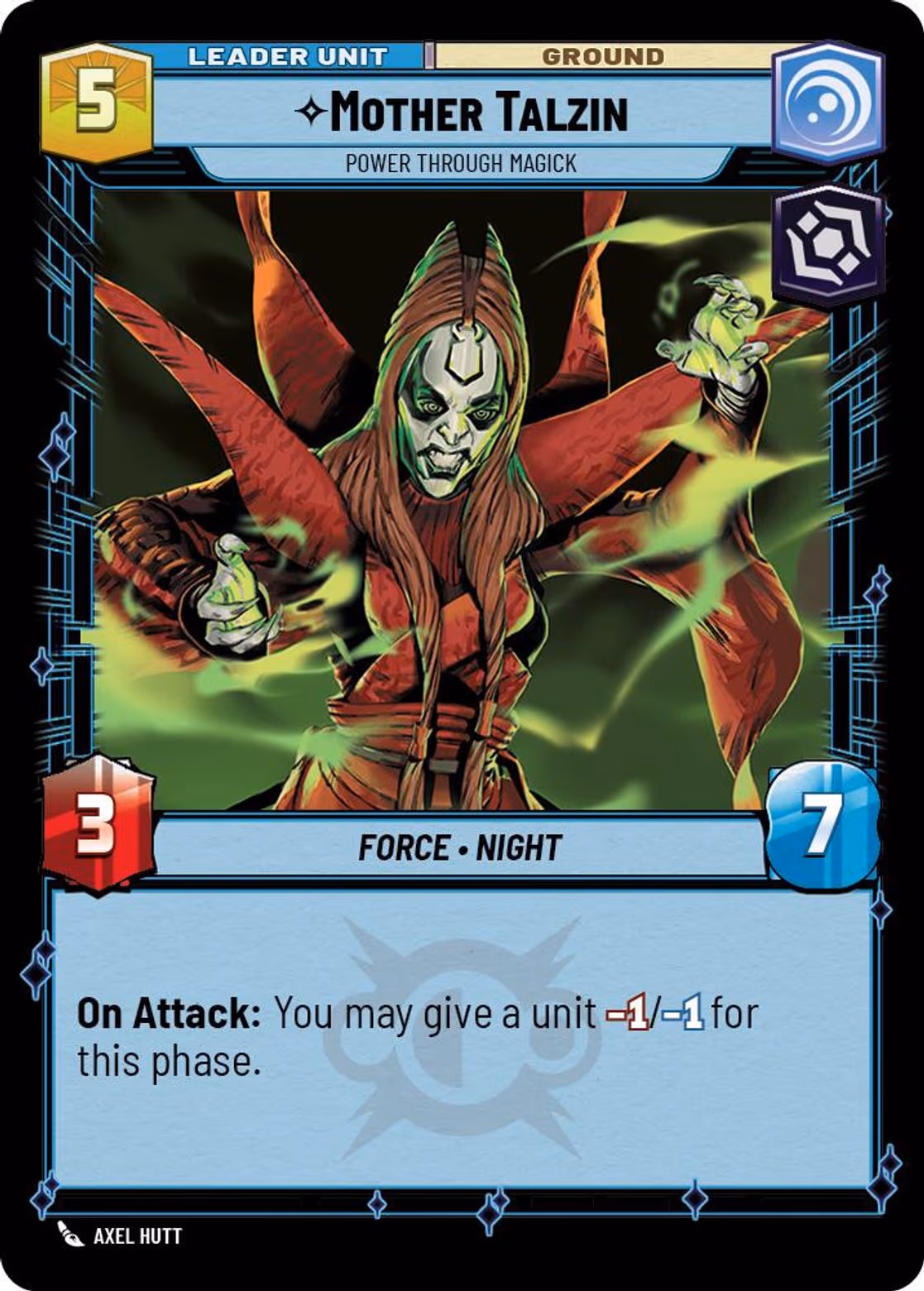 Mother Talzin - Power Through Magick LOF-002 Star Wars Unlimited card (back face)