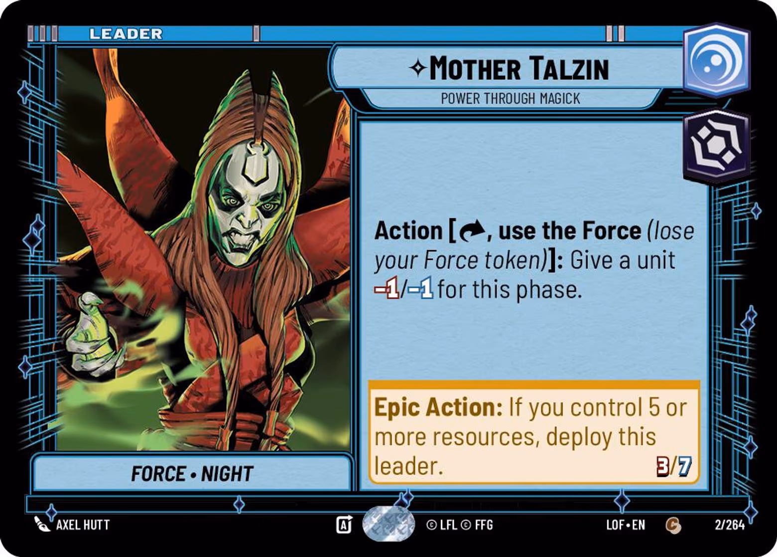 Mother Talzin - Power Through Magick LOF-002 Star Wars Unlimited card
