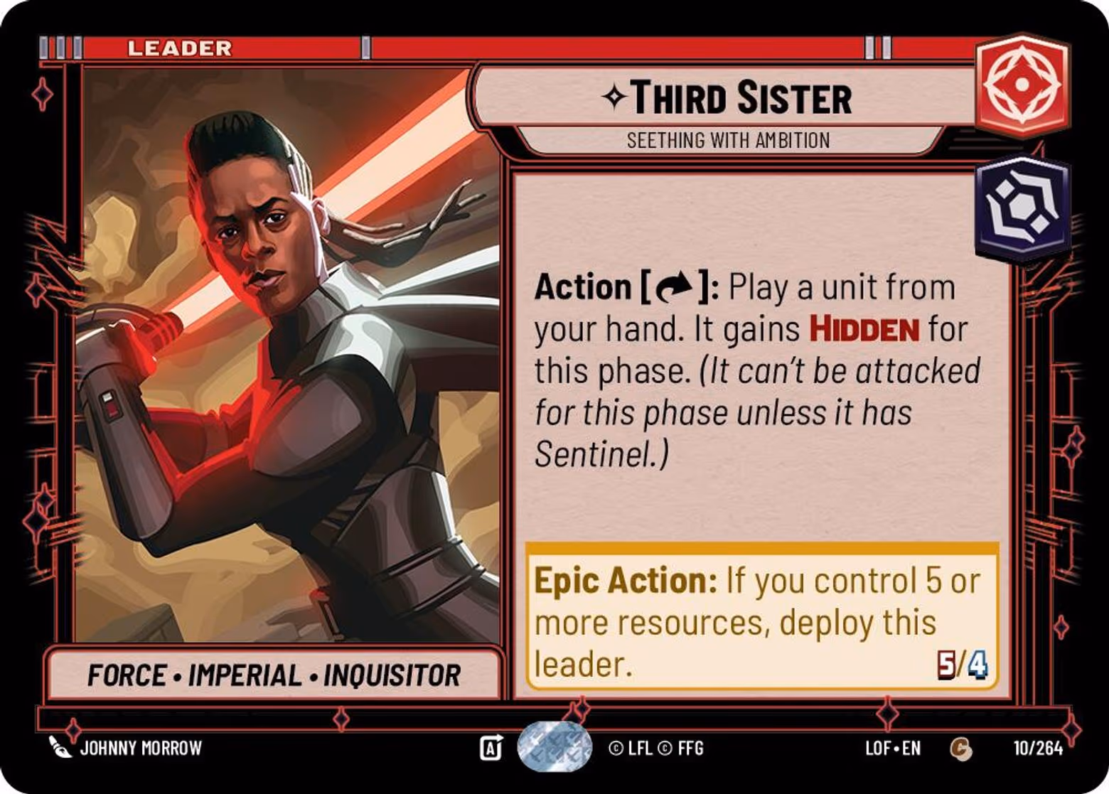 Third Sister - Seething With Ambition LOF-010 Star Wars Unlimited card