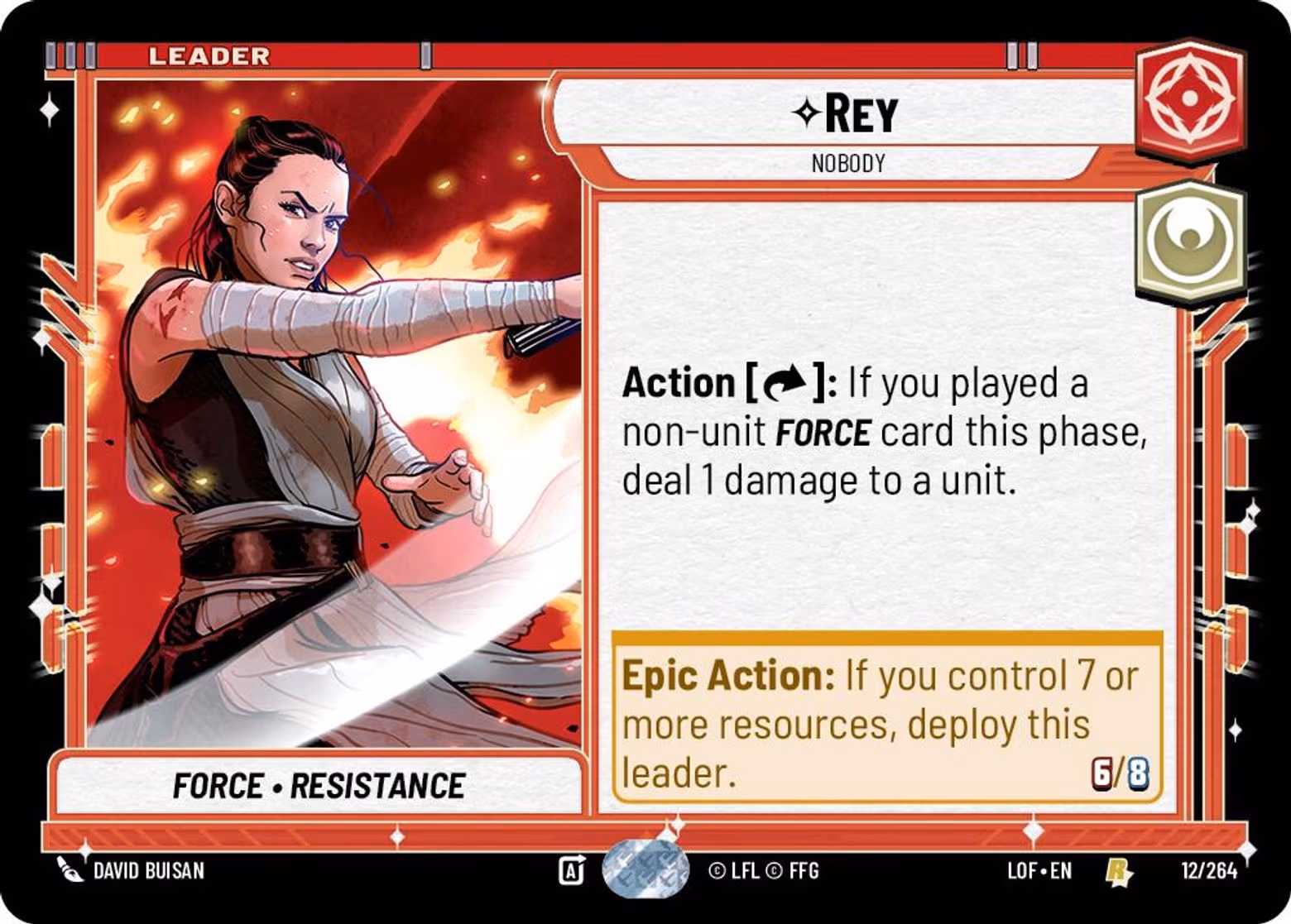 Rey - Nobody LOF-012 Star Wars Unlimited card
