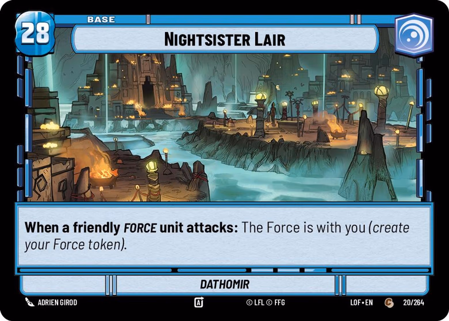 Nightsister Lair - Dathomir LOF-020 Star Wars Unlimited card