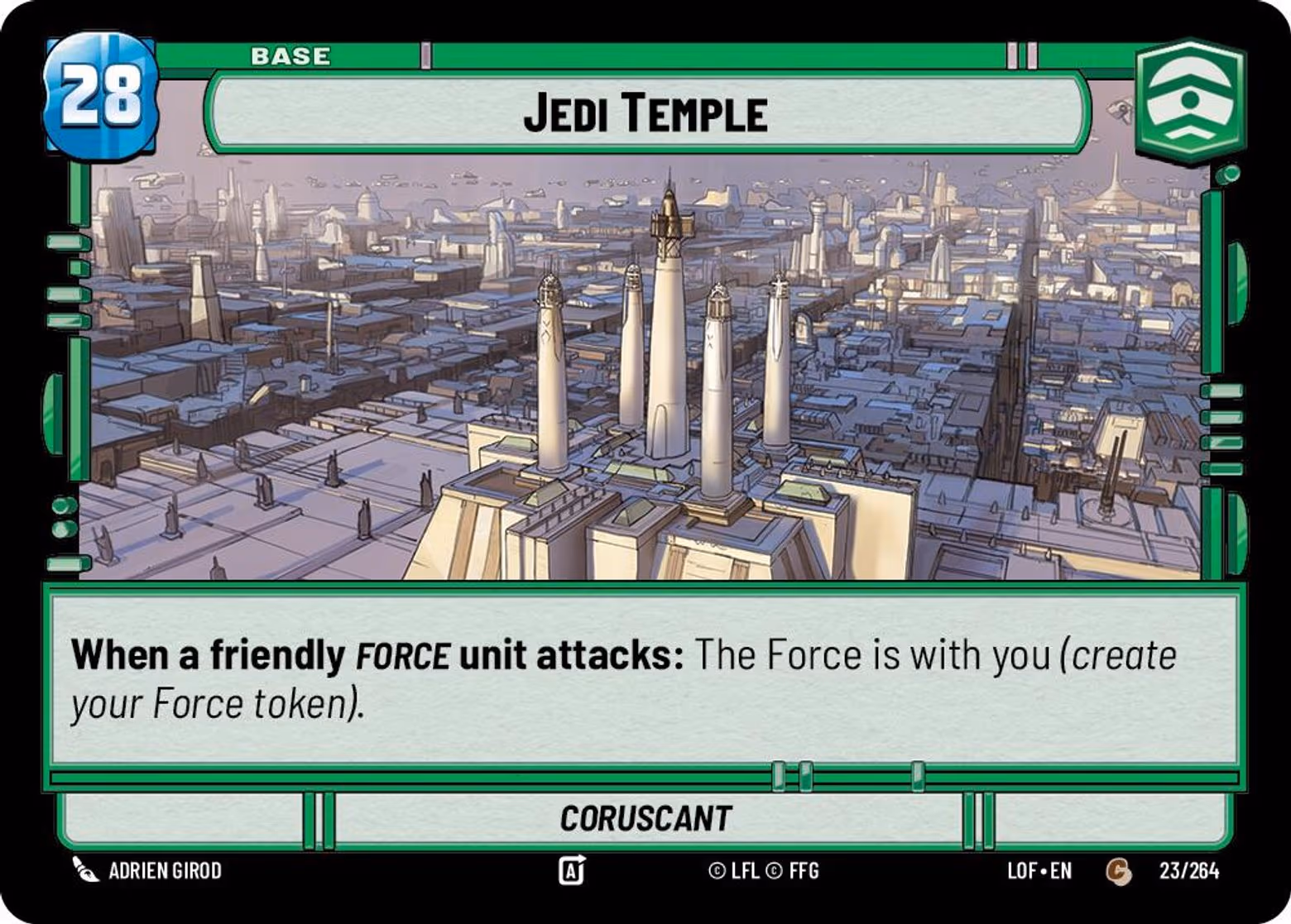 Jedi Temple - Coruscant LOF-023 Star Wars Unlimited card