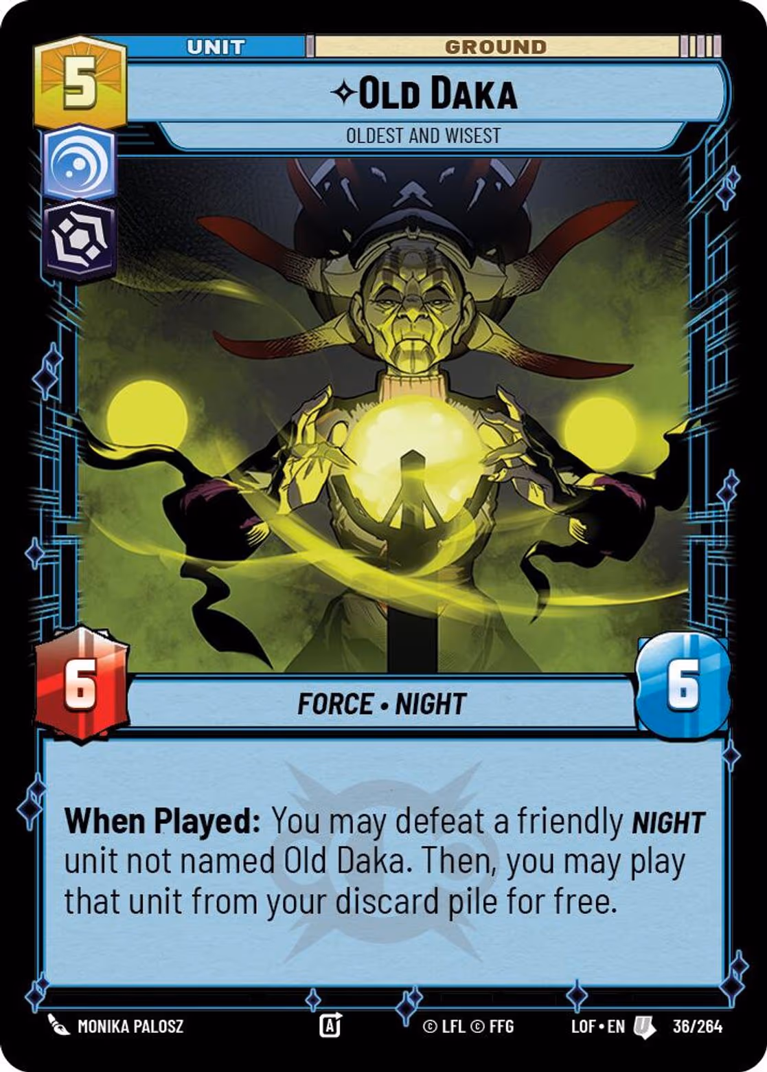 Old Daka - Oldest and Wisest LOF-036 Star Wars Unlimited card