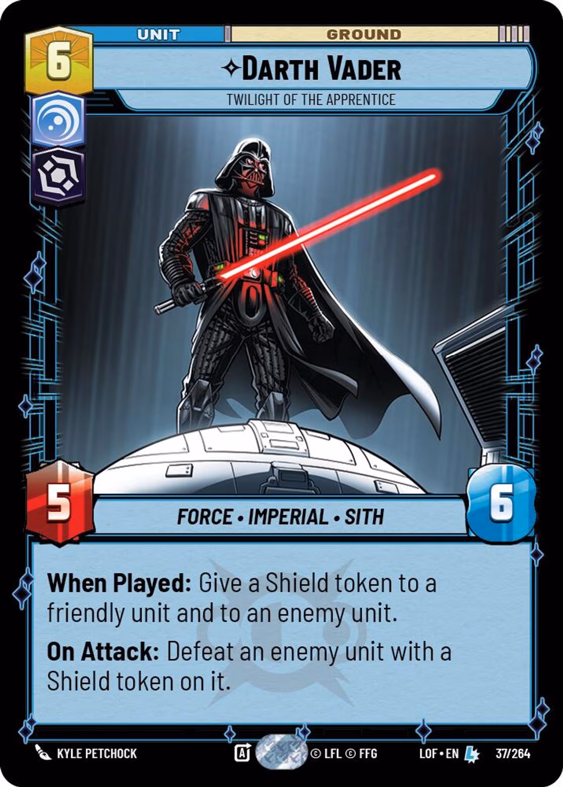 Darth Vader - Twilight of the Apprentice LOF-037 Star Wars Unlimited card