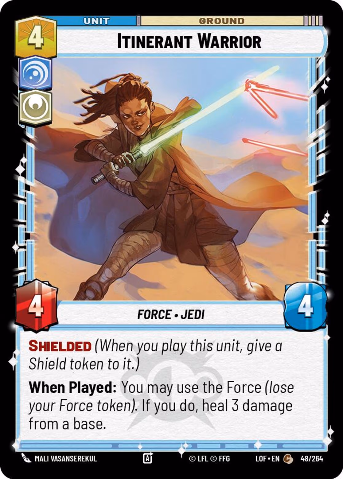Itinerant Warrior LOF-048 Star Wars Unlimited card