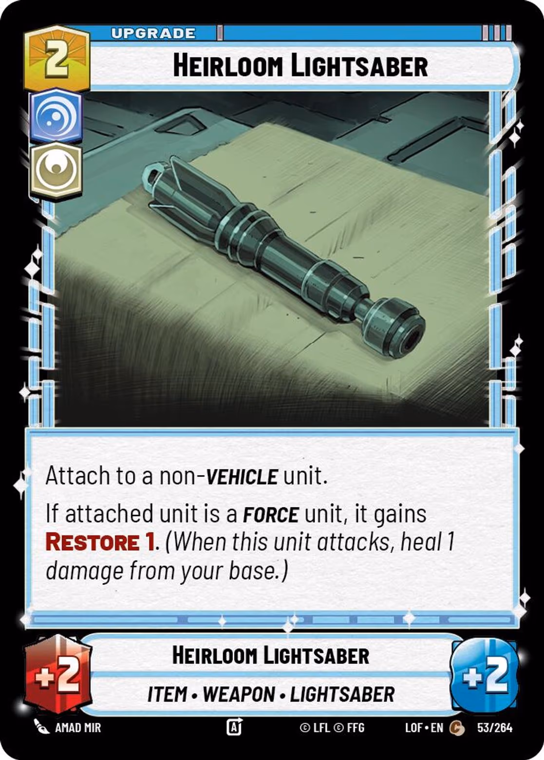 Heirloom Lightsaber LOF-053 Star Wars Unlimited card