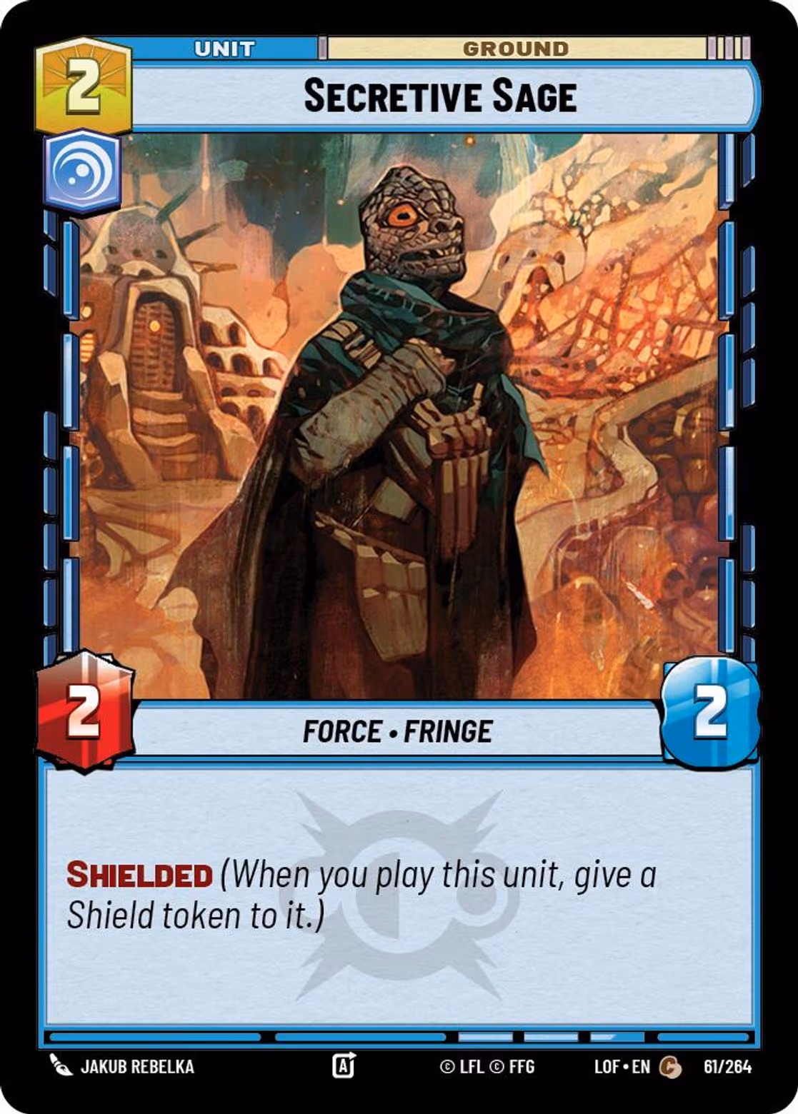 Secretive Sage LOF-061 Star Wars Unlimited card
