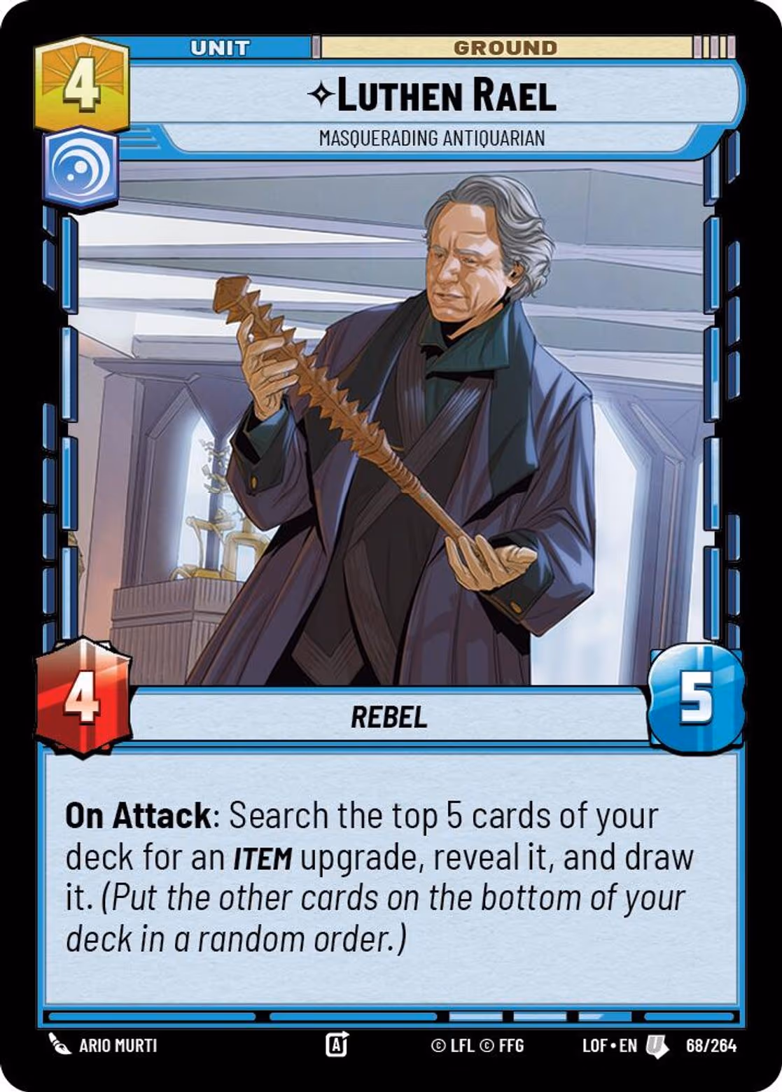 Luthen Rael - Masquerading Antiquarian LOF-068 Star Wars Unlimited card