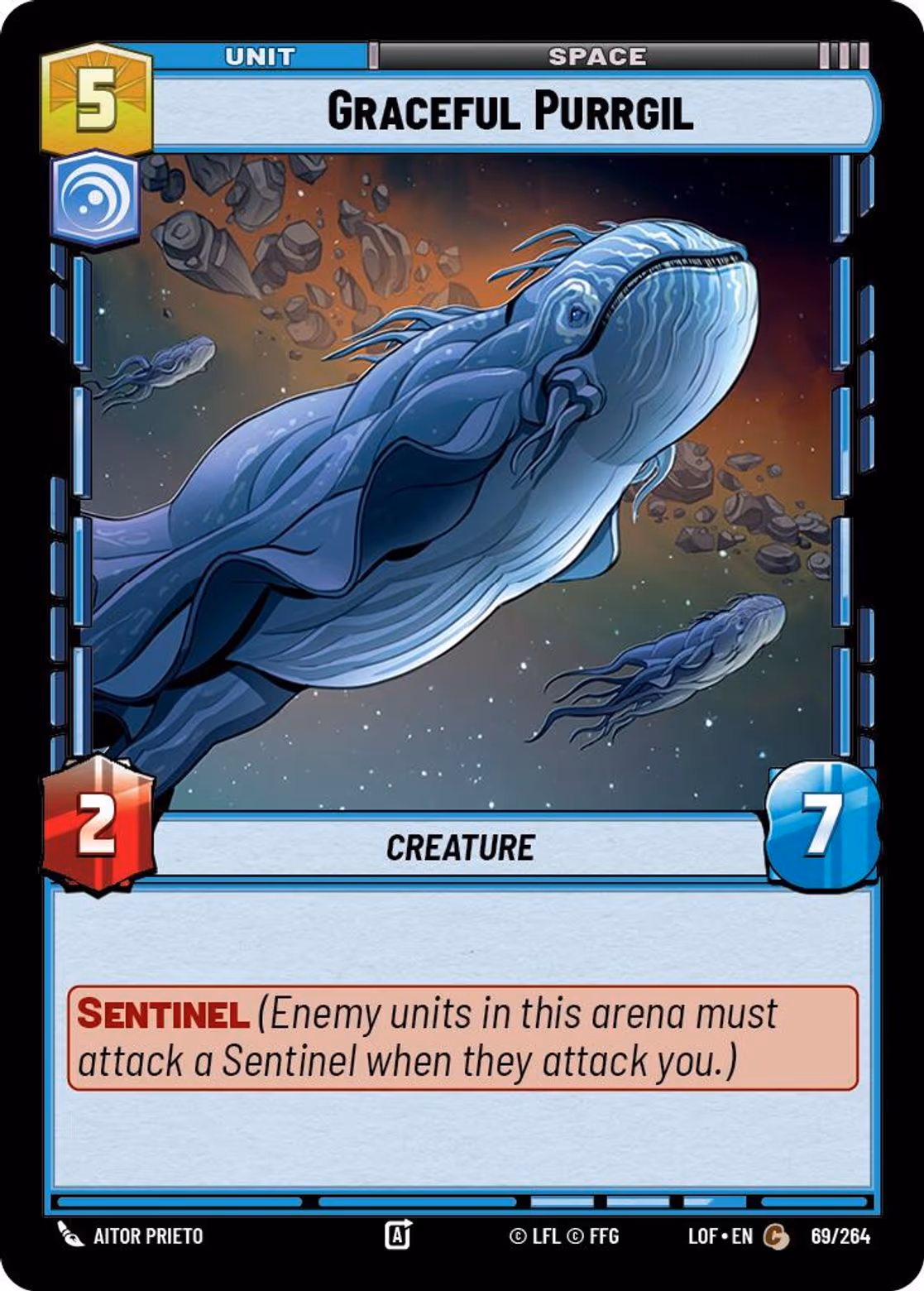 Graceful Purrgil LOF-069 Star Wars Unlimited card
