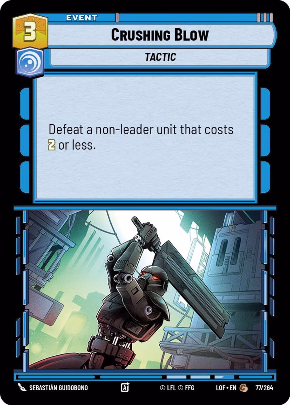 Crushing Blow LOF-077 Star Wars Unlimited card