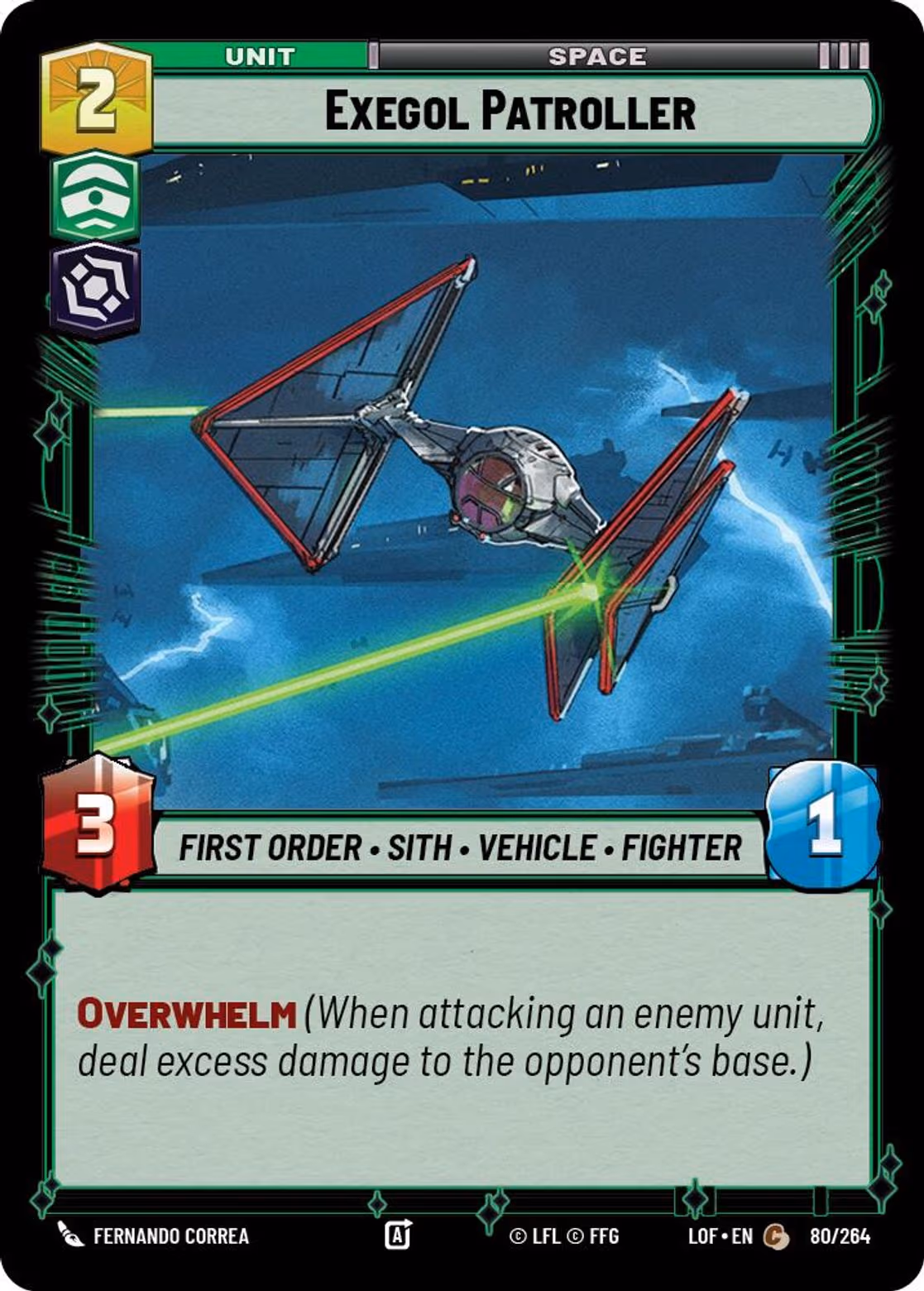 Exegol Patroller LOF-080 Star Wars Unlimited card