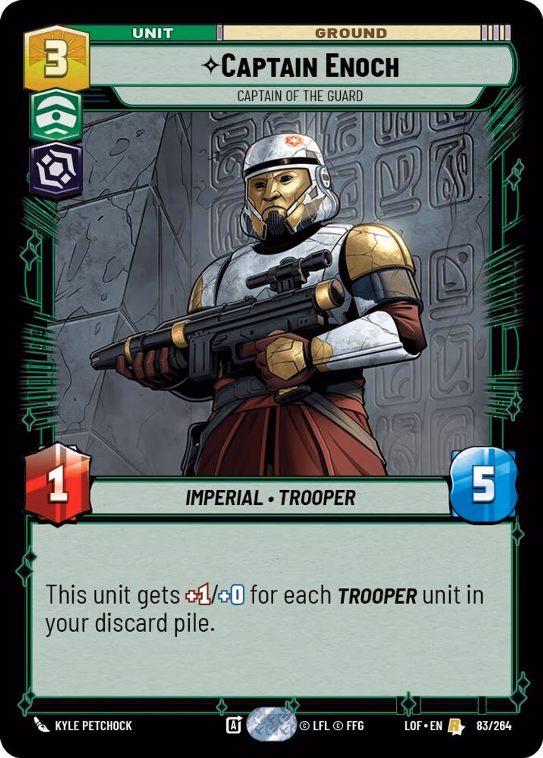 Captain Enoch - Captain of the Guard LOF-083 Star Wars Unlimited card