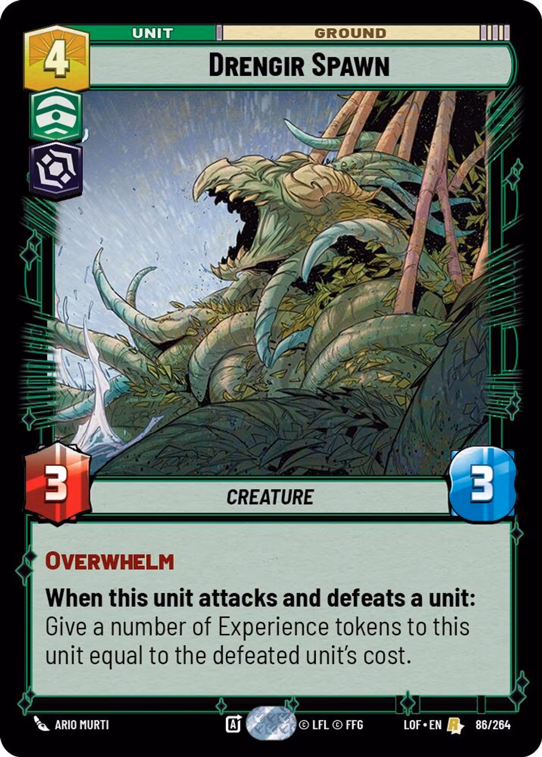 Drengir Spawn LOF-086 Star Wars Unlimited card