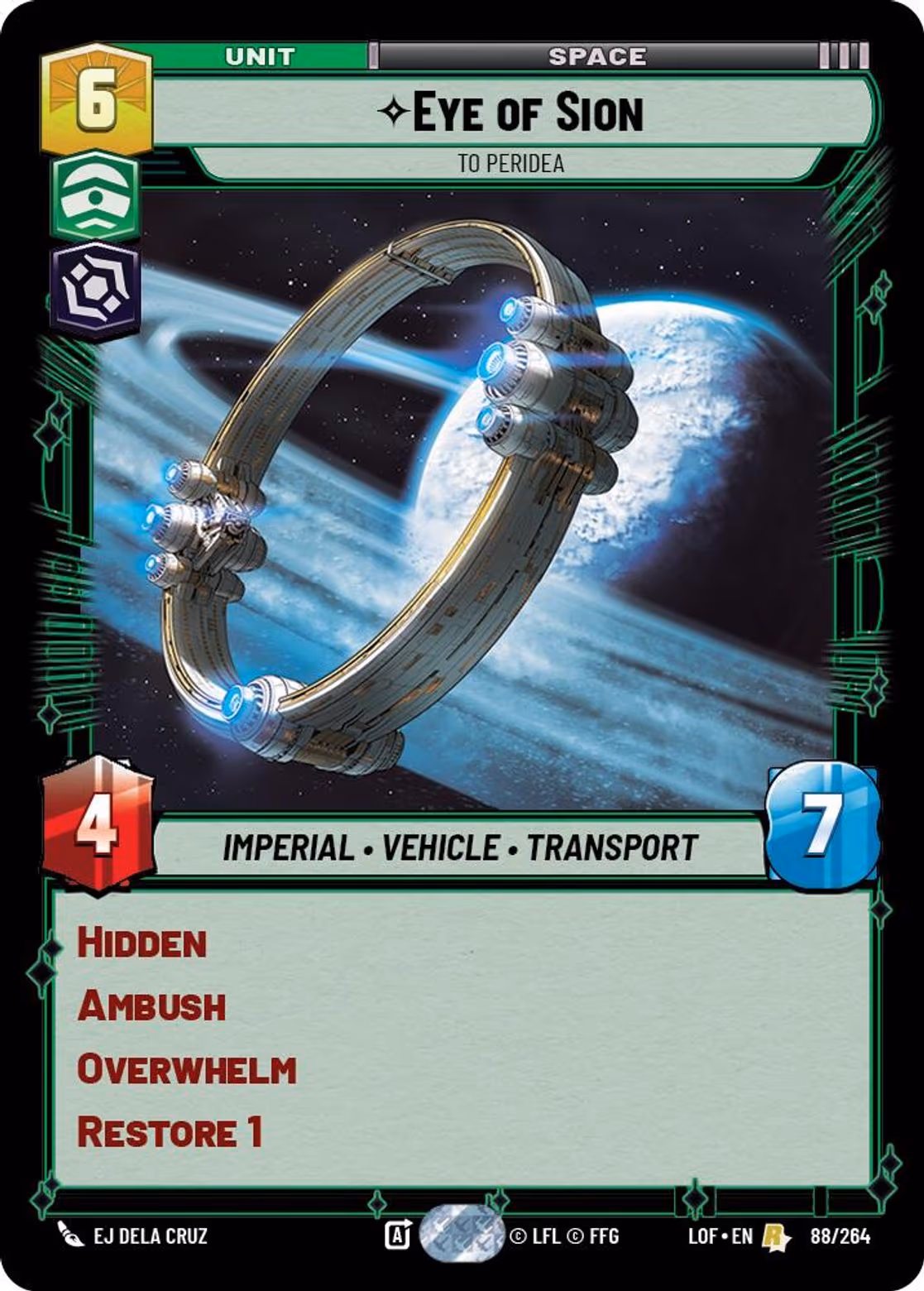 Eye of Sion - To Peridea LOF-088 Star Wars Unlimited card