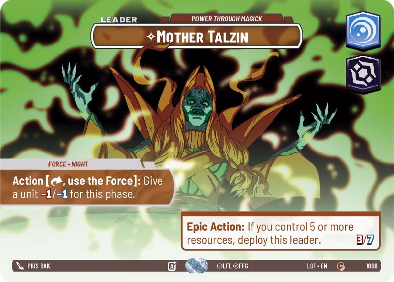 Mother Talzin - Power Through Magick LOF-1006 Showcase Star Wars Unlimited card