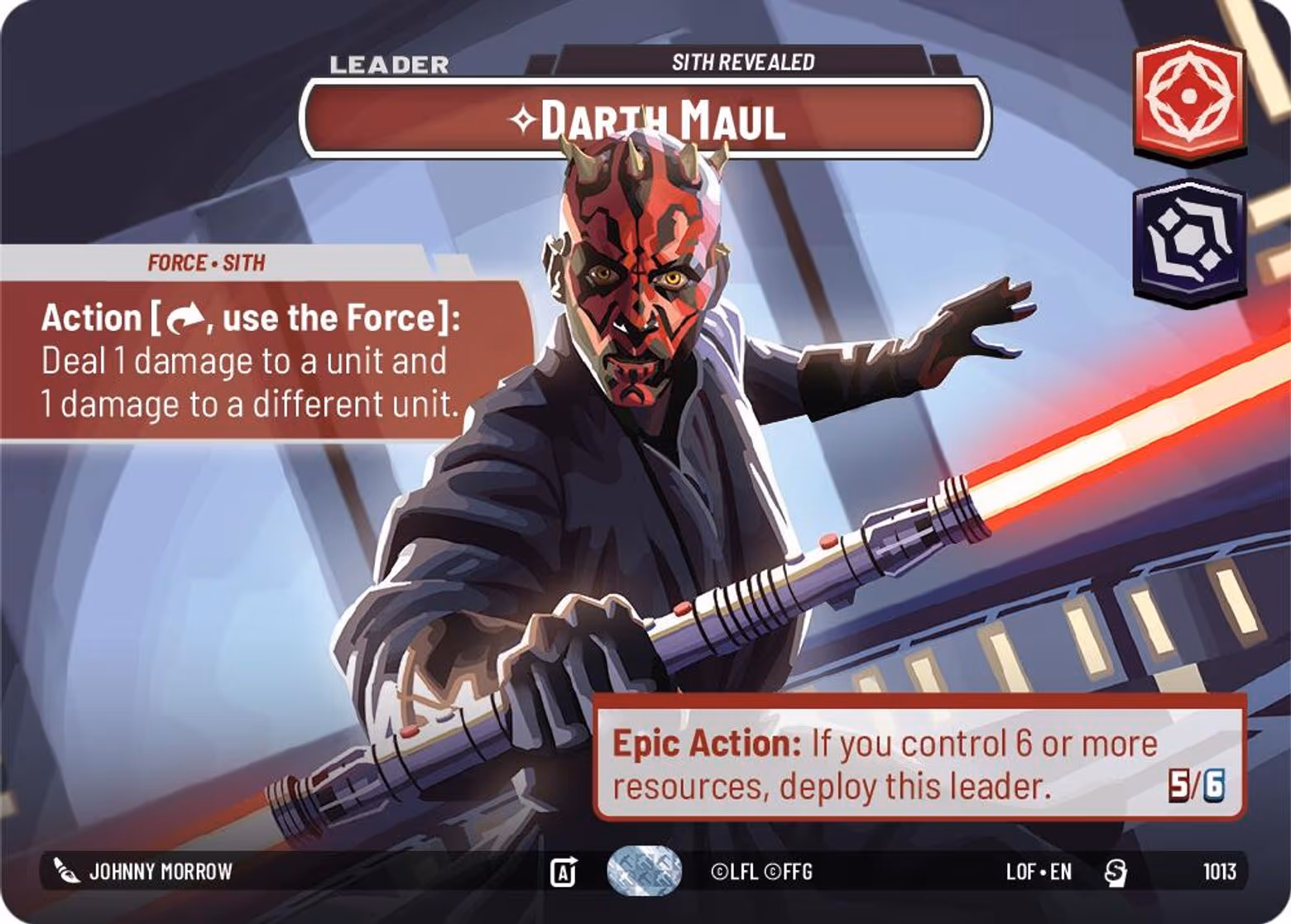 Darth Maul - Sith Revealed LOF-1013 Showcase Star Wars Unlimited card