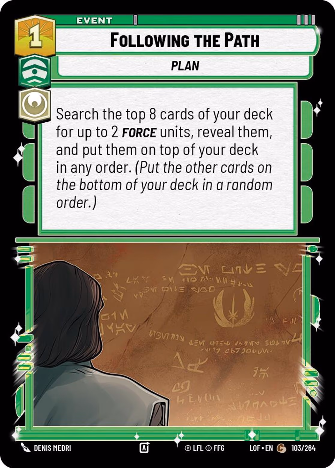 Following the Path LOF-103 Star Wars Unlimited card