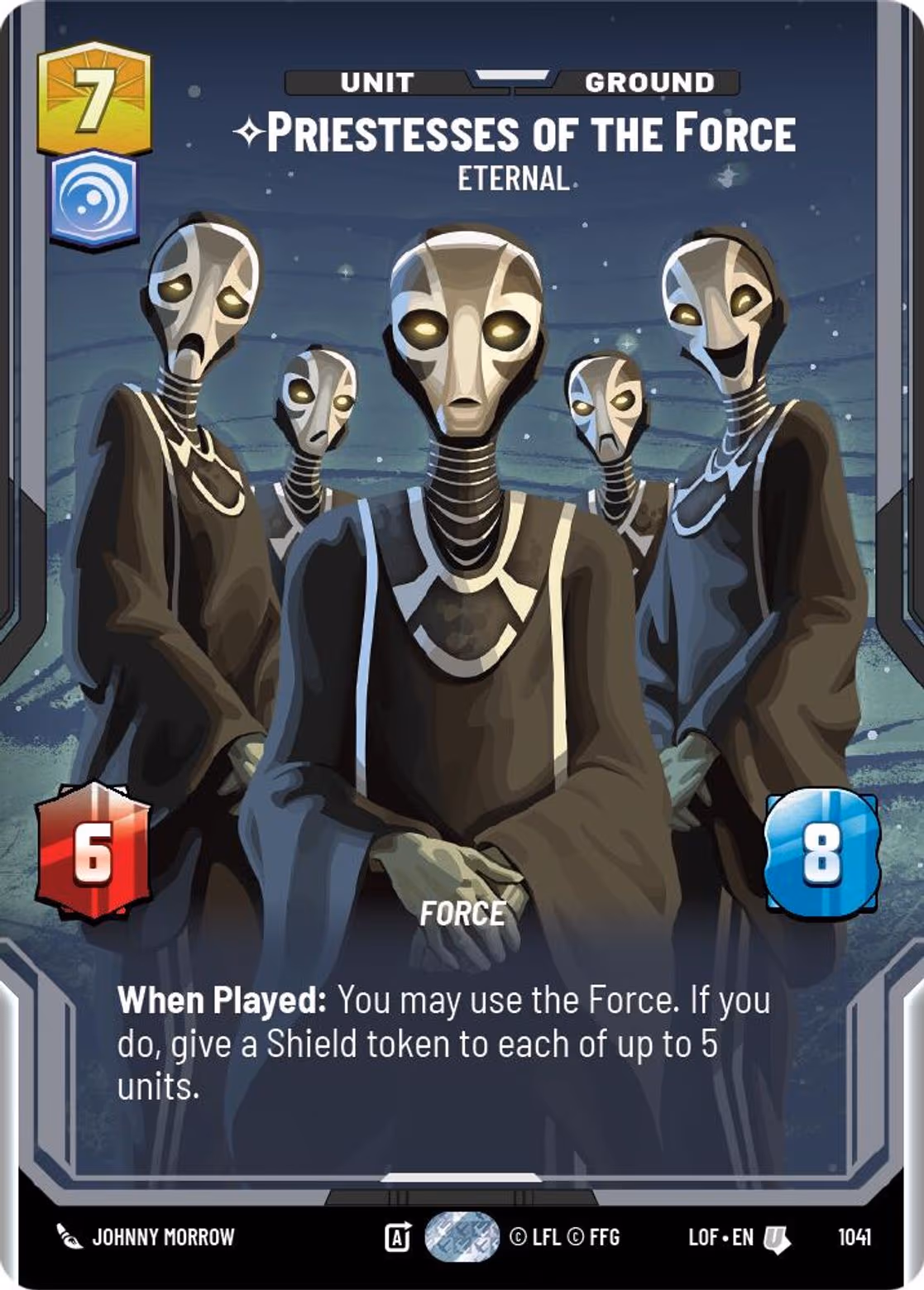 Priestesses of the Force - Eternal LOF-1041 Prestige Star Wars Unlimited card