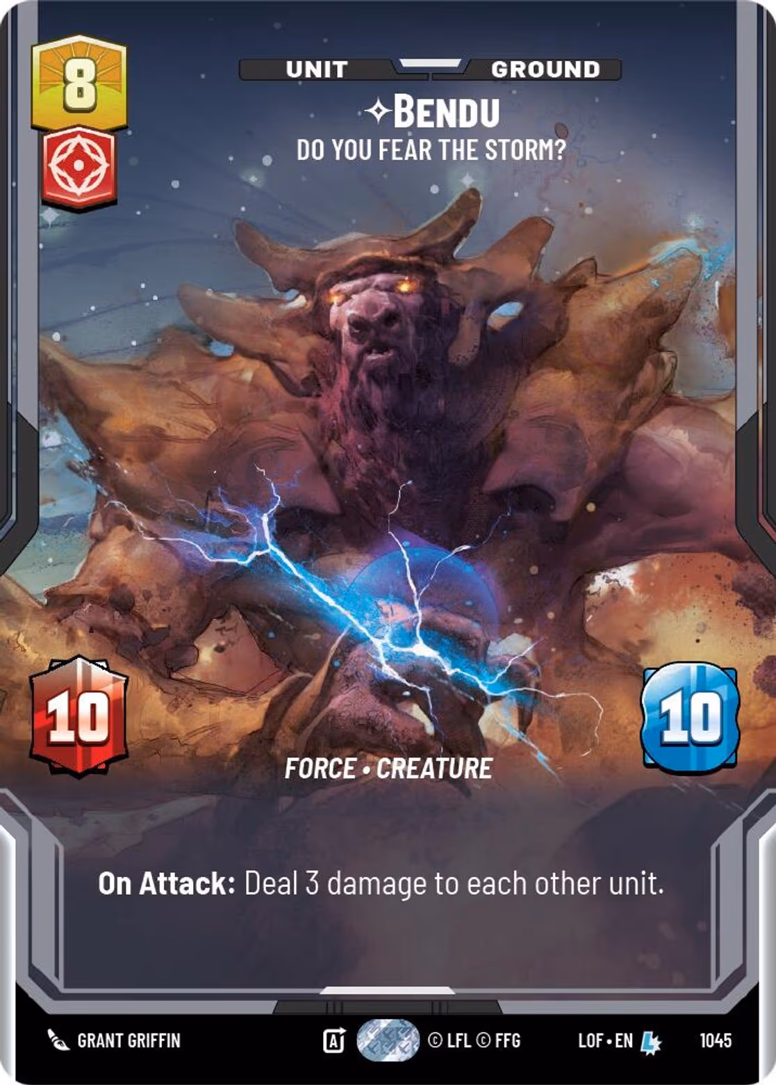 Bendu - Do You Fear the Storm? LOF-1045 Prestige Star Wars Unlimited card