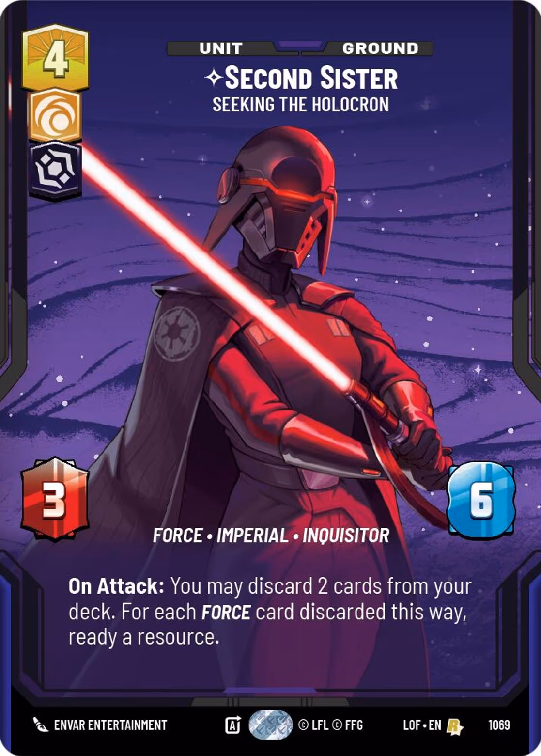Second Sister - Seeking the Holocron LOF-1069 Prestige Foil Star Wars Unlimited card