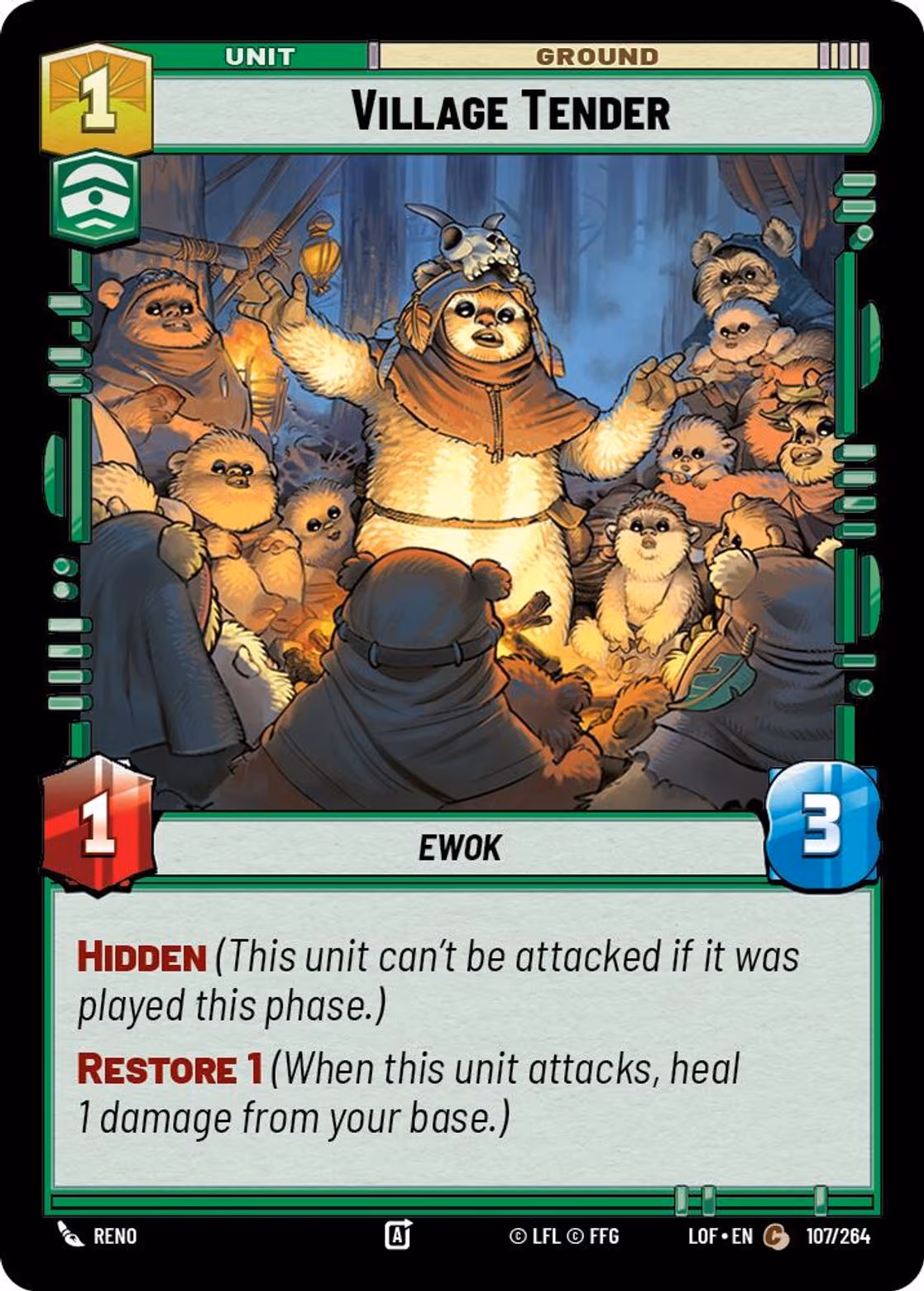 Village Tender LOF-107 Star Wars Unlimited card