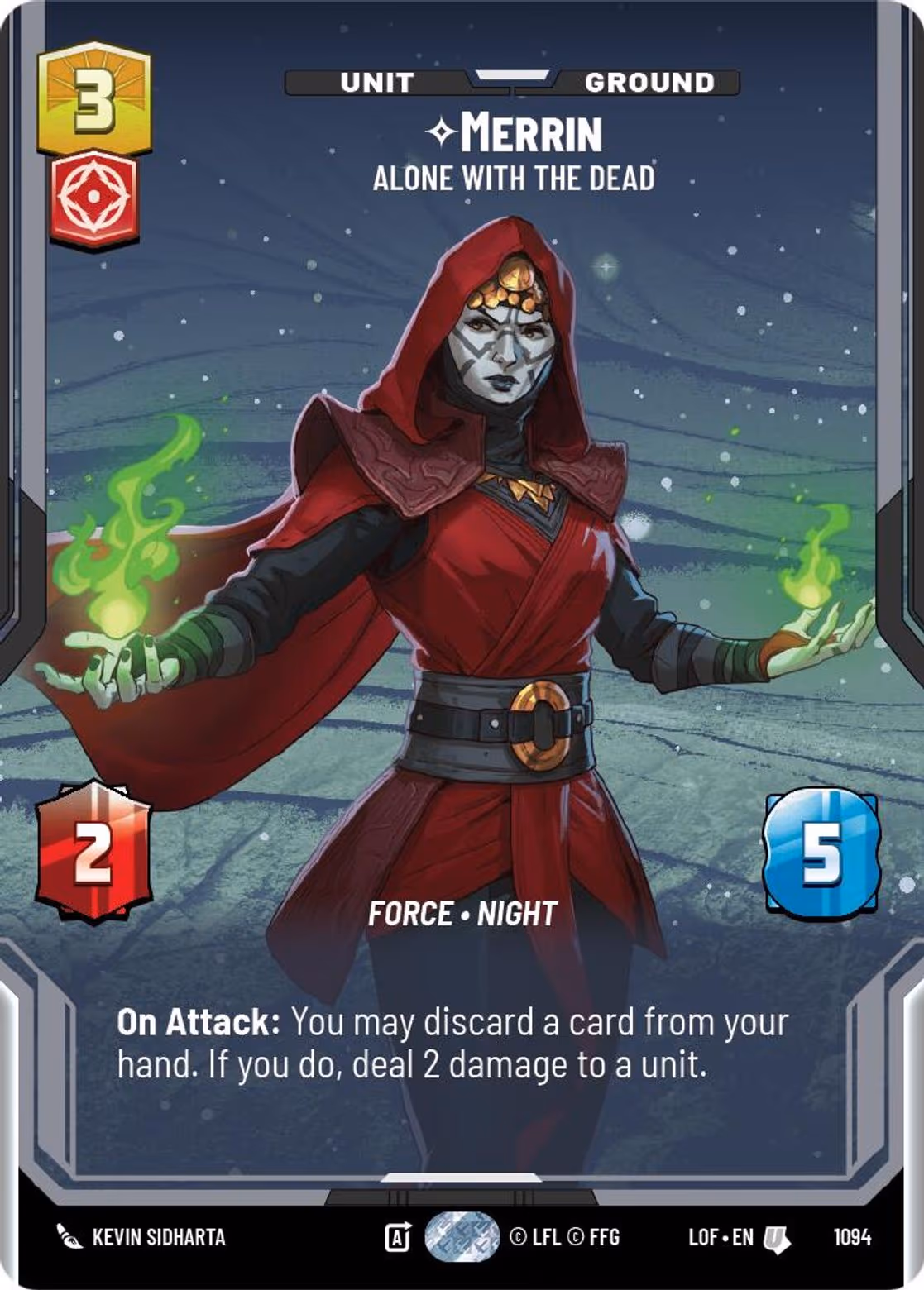 Merrin - Alone with the Dead LOF-1094 Prestige Foil Star Wars Unlimited card