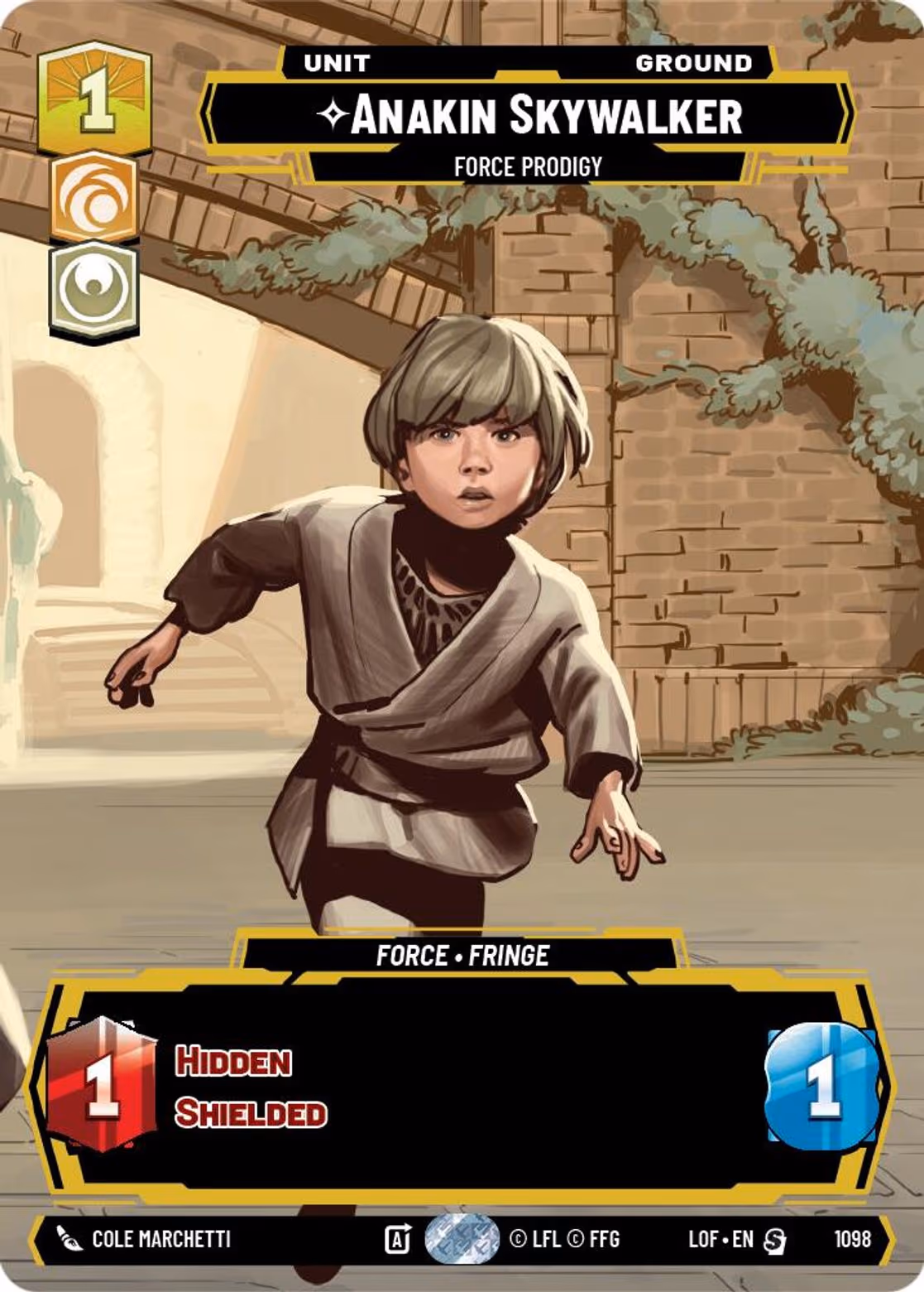 Anakin Skywalker - Force Prodigy LOF-1098 Prestige Foil Star Wars Unlimited card