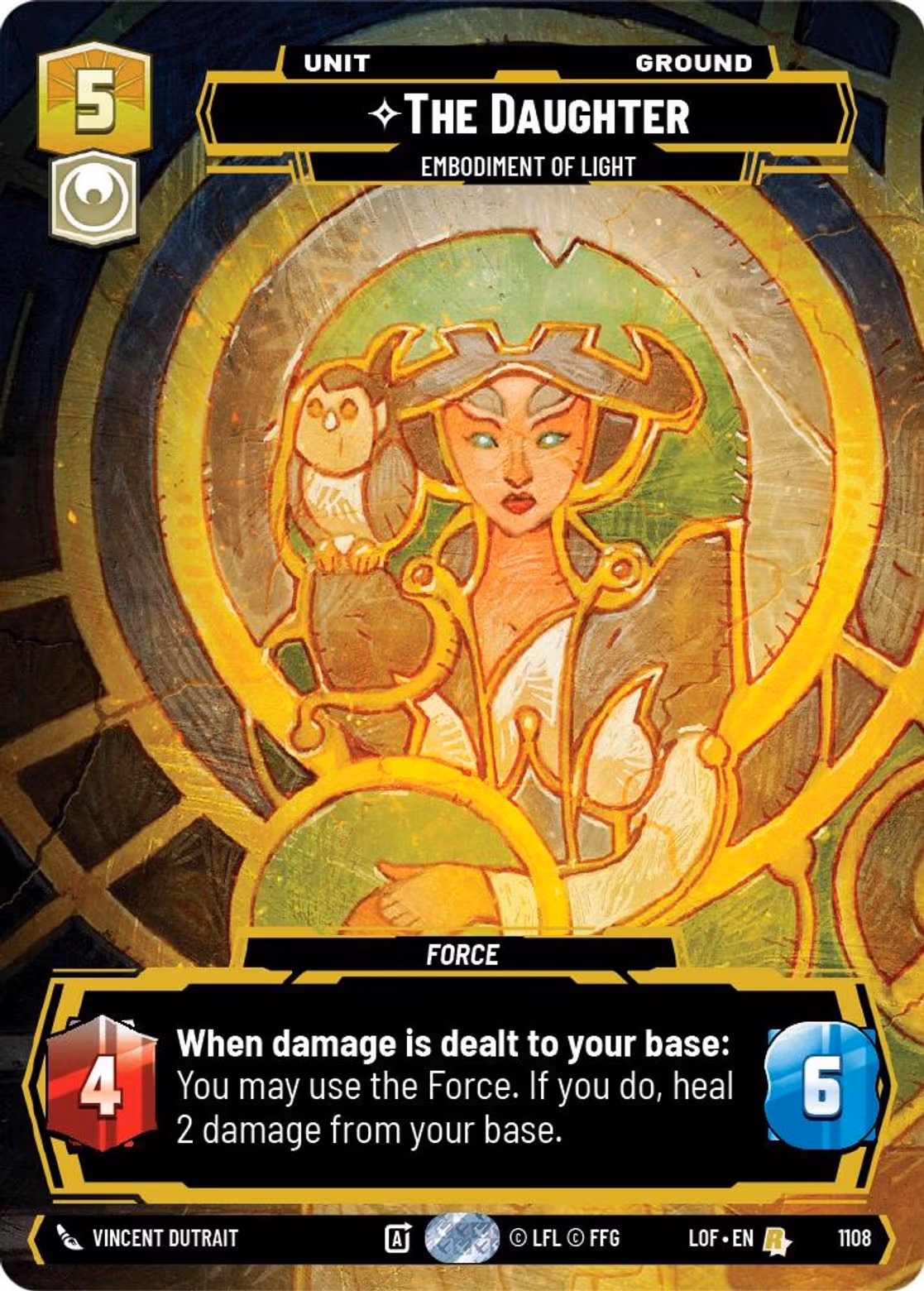 The Daughter - Embodiment of Light LOF-1108 Prestige Foil Star Wars Unlimited card