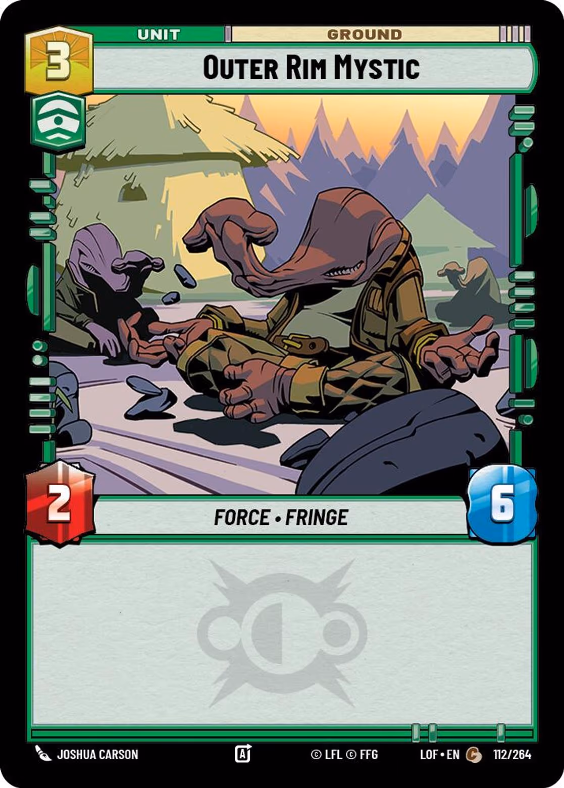 Outer Rim Mystic LOF-112 Star Wars Unlimited card