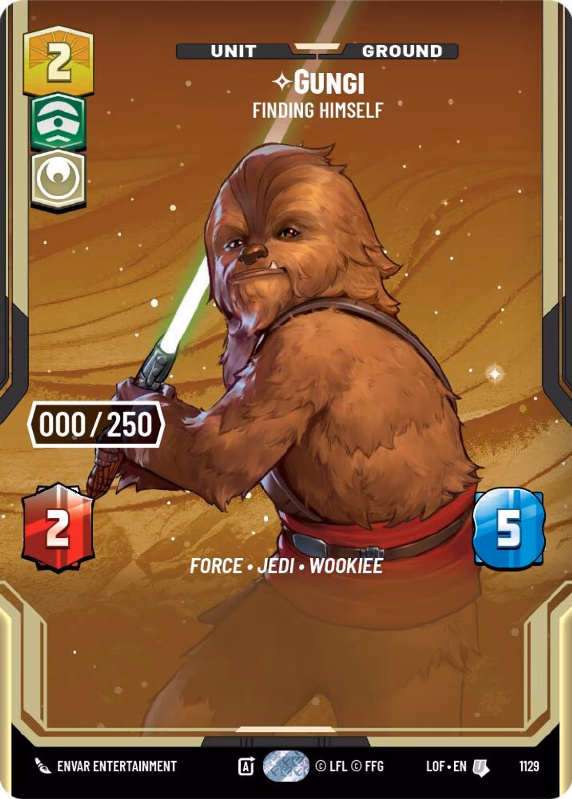 Gungi - Finding Himself LOF-1129 Prestige Serialized Star Wars Unlimited card