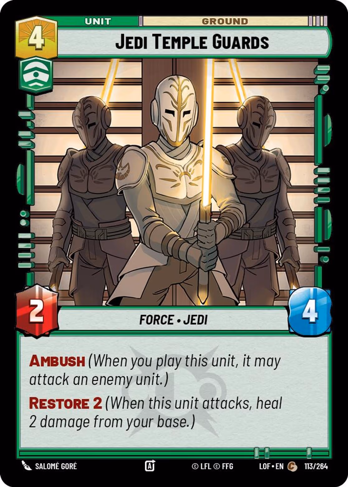 Jedi Temple Guards LOF-113 Star Wars Unlimited card