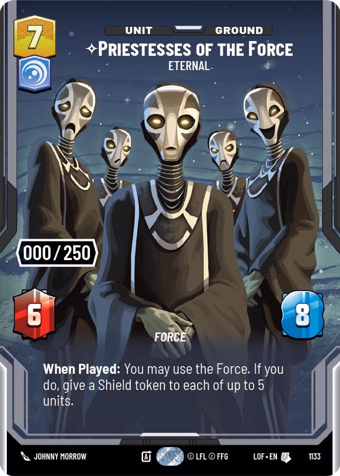 Priestesses of the Force - Eternal LOF-1133 Prestige Serialized Star Wars Unlimited card