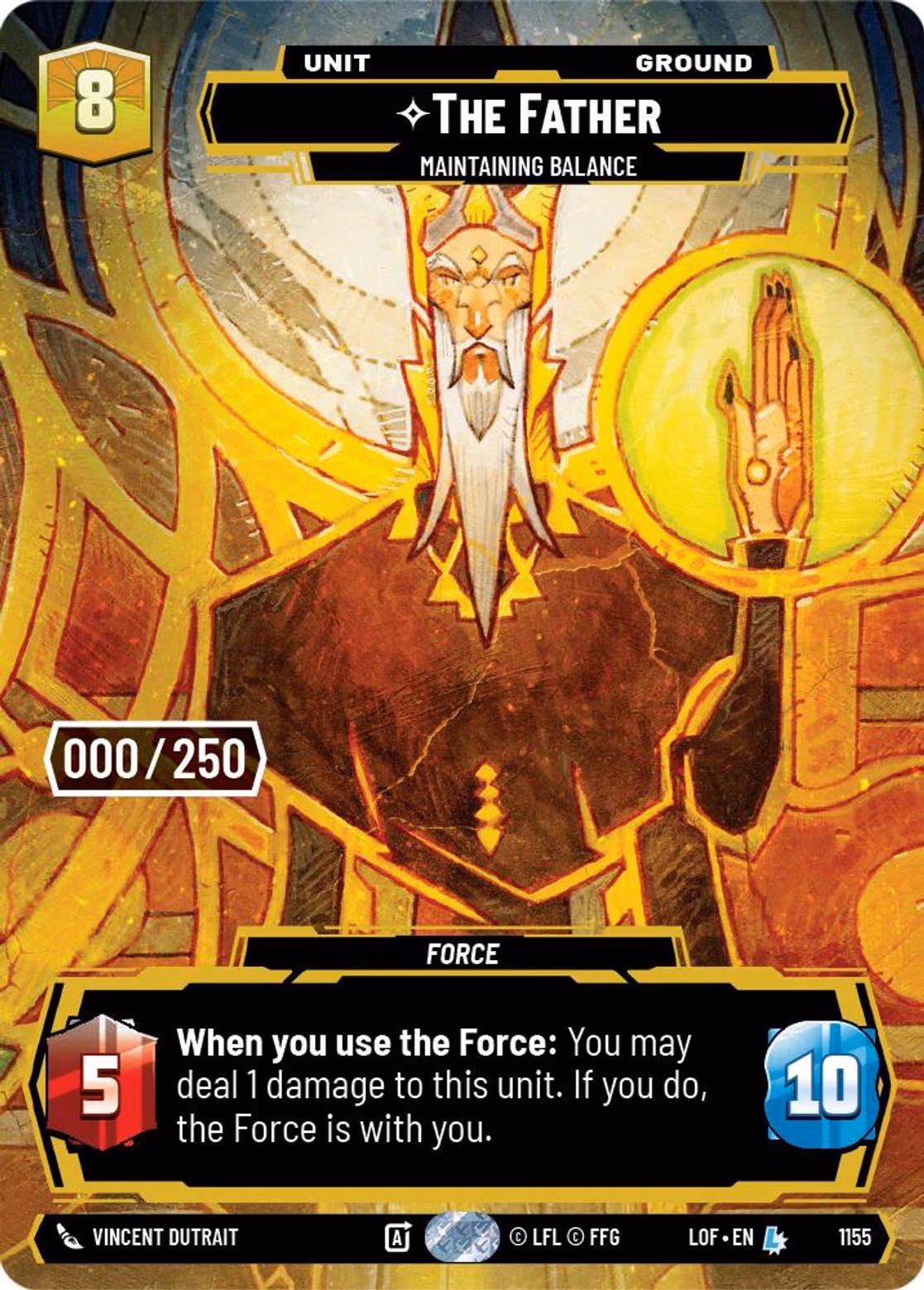 The Father - Maintaining Balance LOF-1155 Prestige Serialized Star Wars Unlimited card
