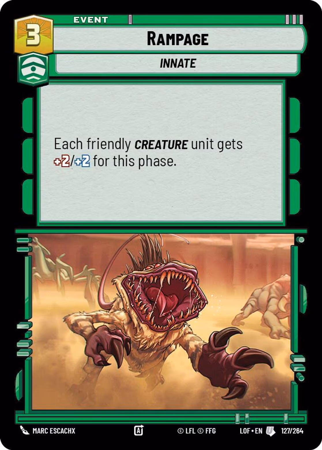 Rampage LOF-127 Star Wars Unlimited card