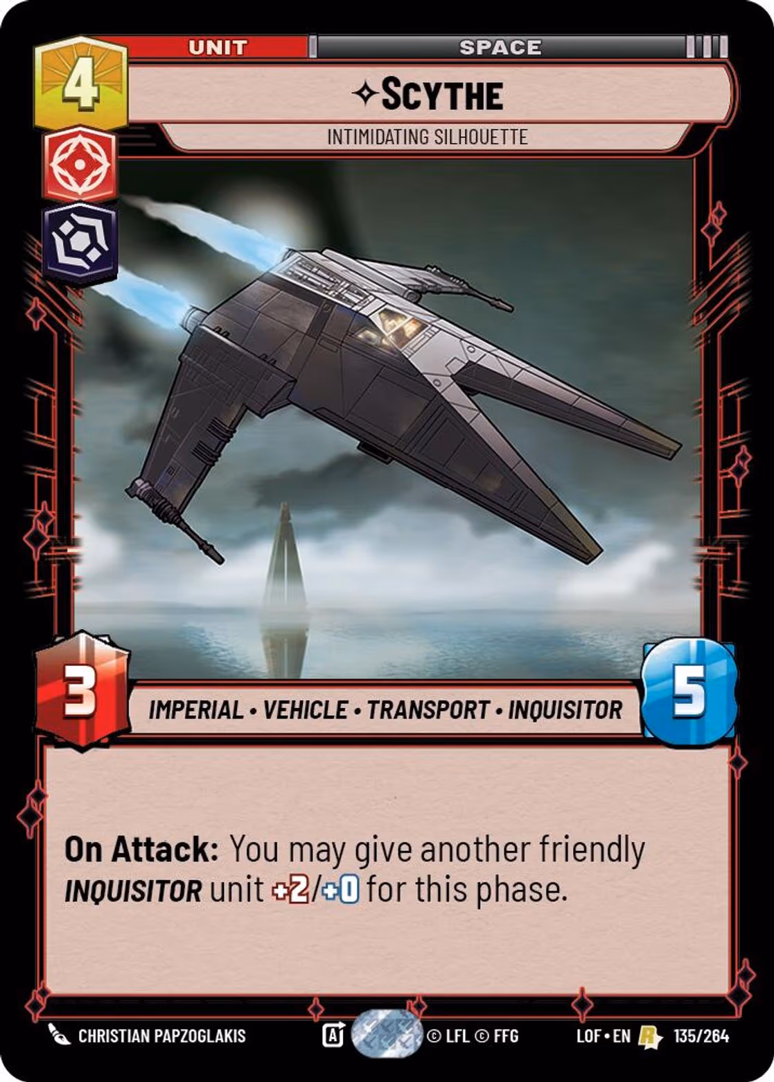 Scythe - Intimidating Silhouette LOF-135 Star Wars Unlimited card