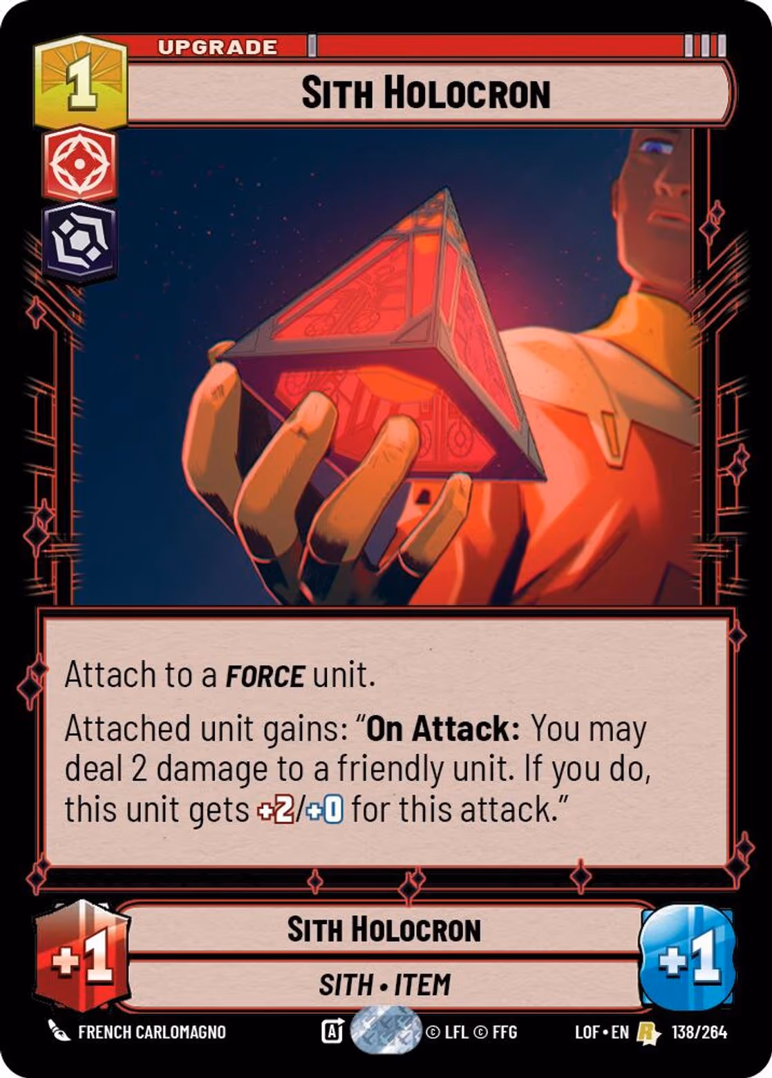 Sith Holocron LOF-138 Star Wars Unlimited card