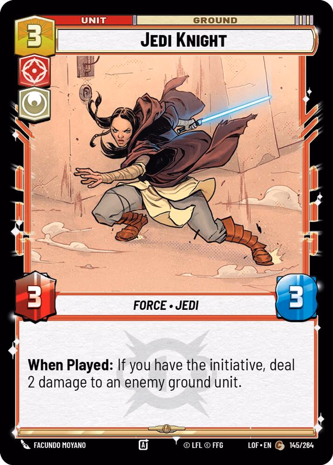 Jedi Knight LOF-145 Star Wars Unlimited card
