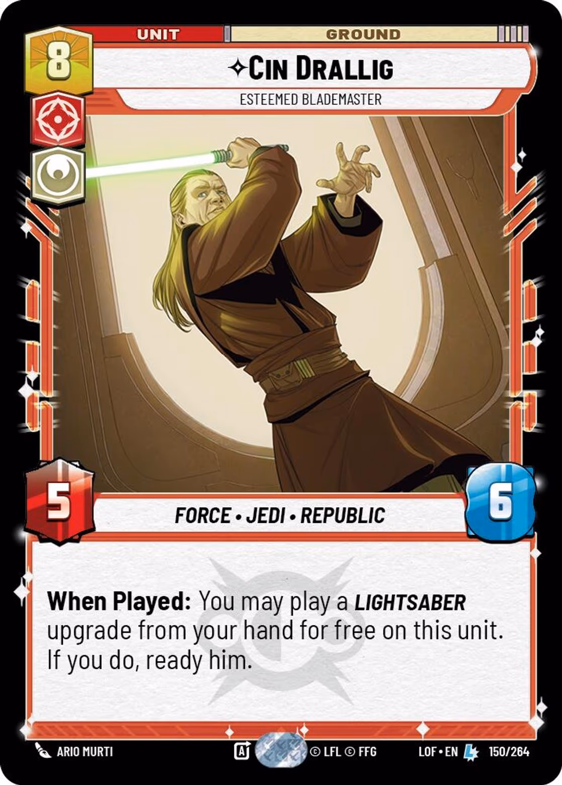 Cin Drallig - Esteemed Blademaster LOF-150 Star Wars Unlimited card