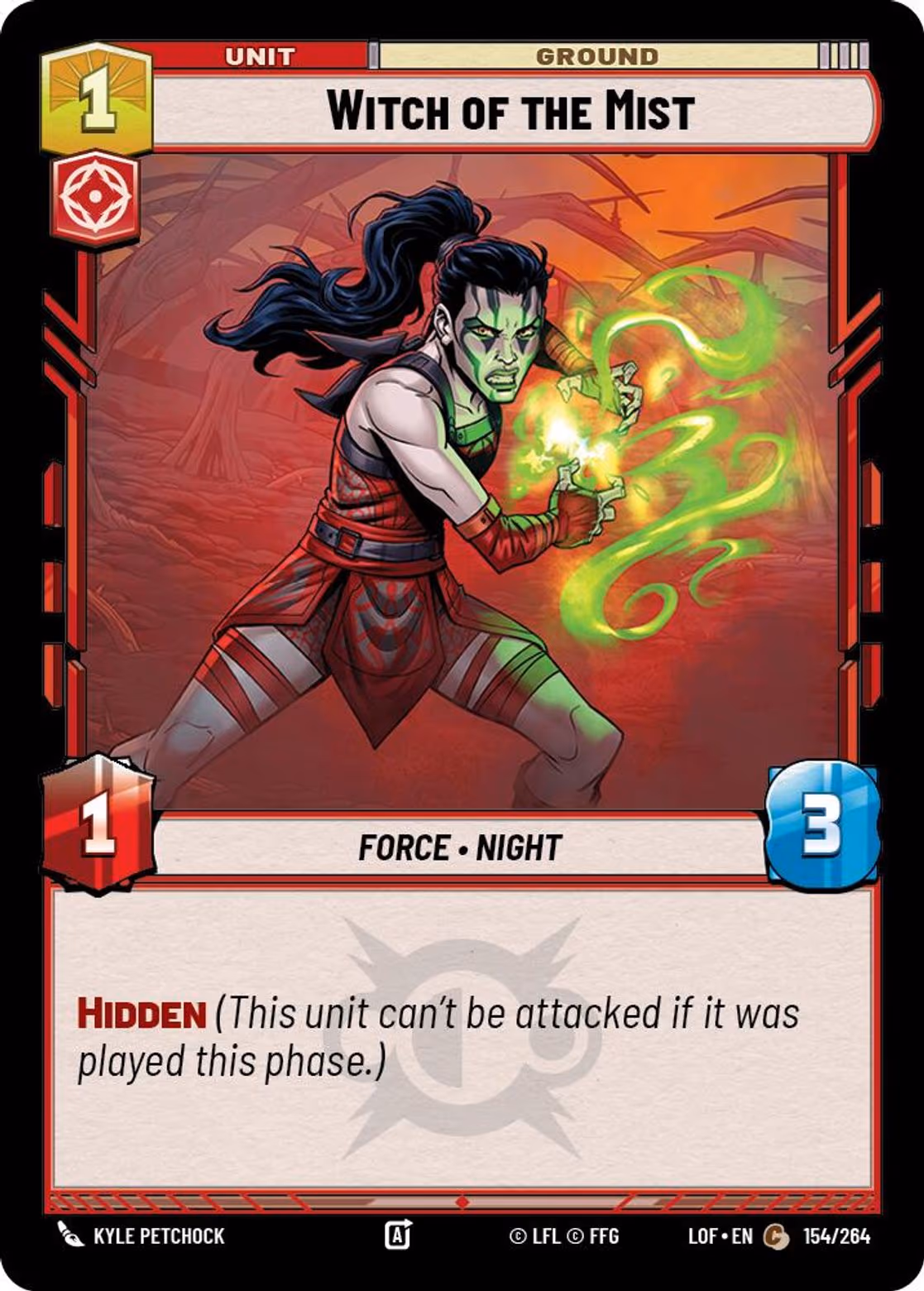 Witch of the Mist LOF-154 Star Wars Unlimited card