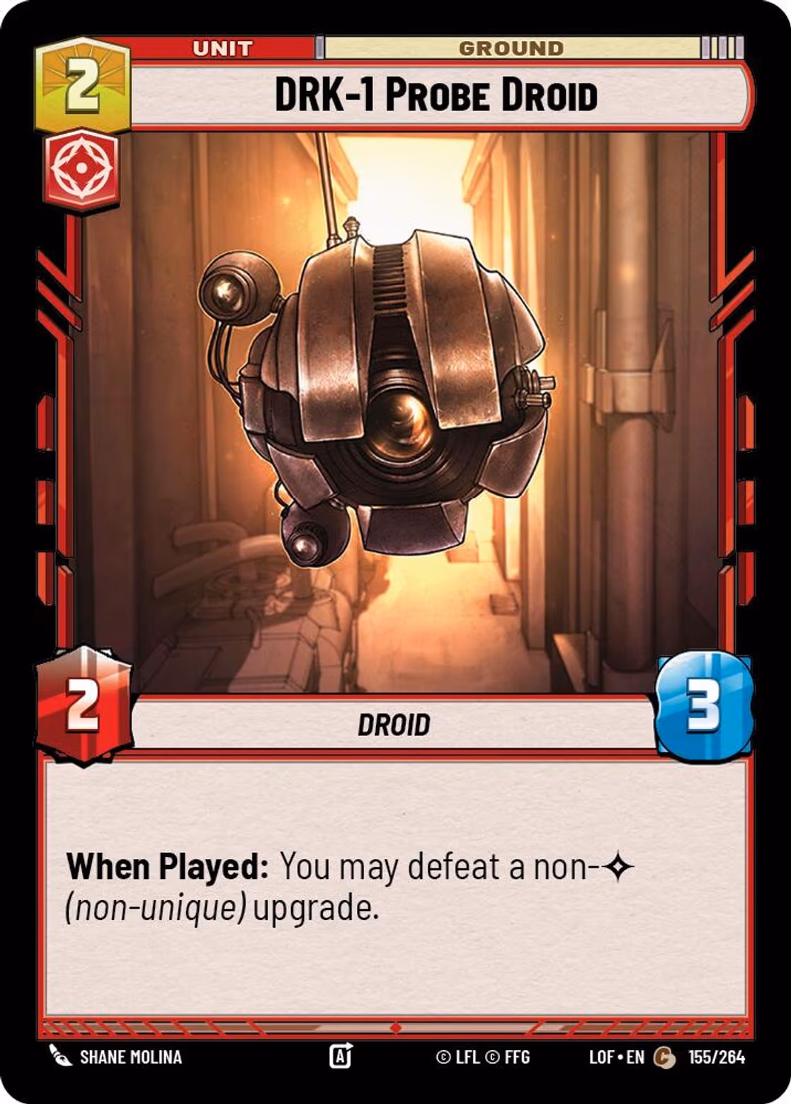 DRK-1 Probe Droid LOF-155 Star Wars Unlimited card