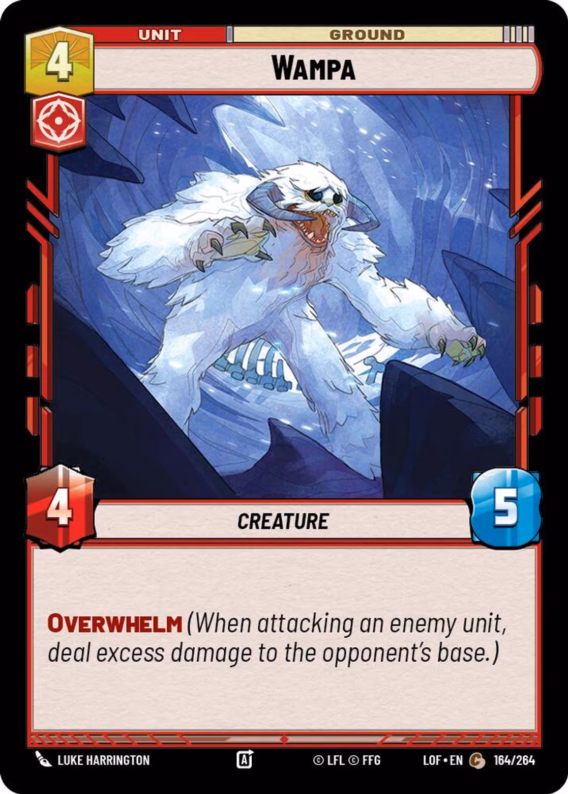 Wampa LOF-164 Star Wars Unlimited card