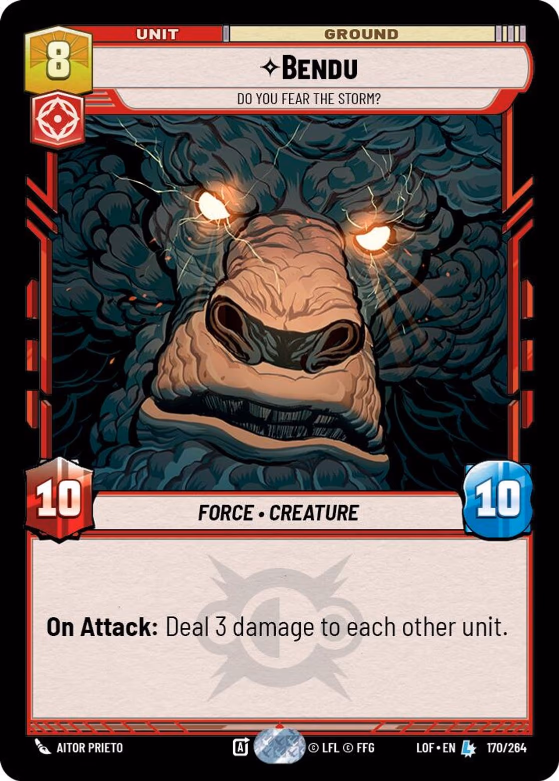 Bendu - Do You Fear the Storm? LOF-170 Star Wars Unlimited card