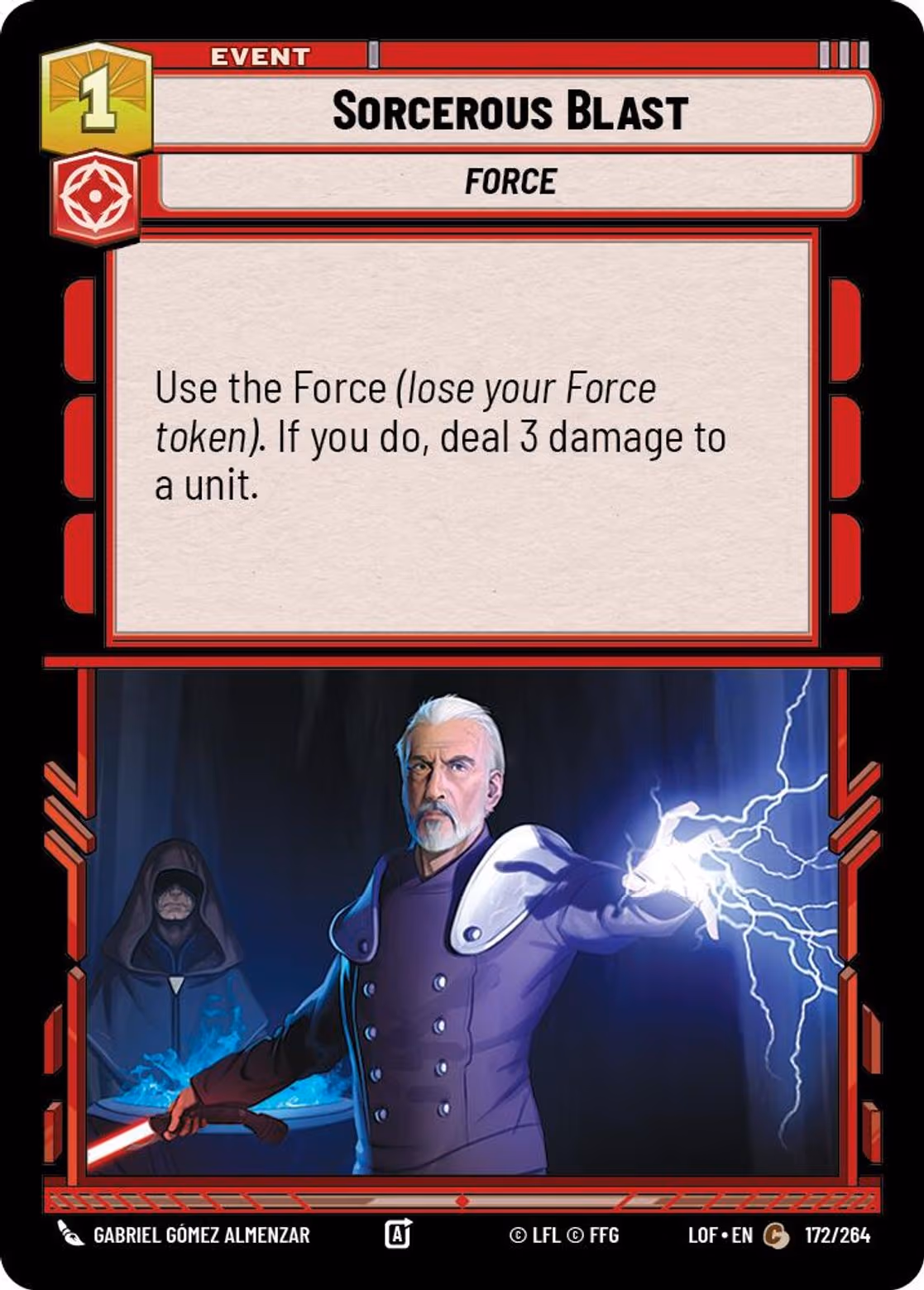 Sorcerous Blast LOF-172 Star Wars Unlimited card