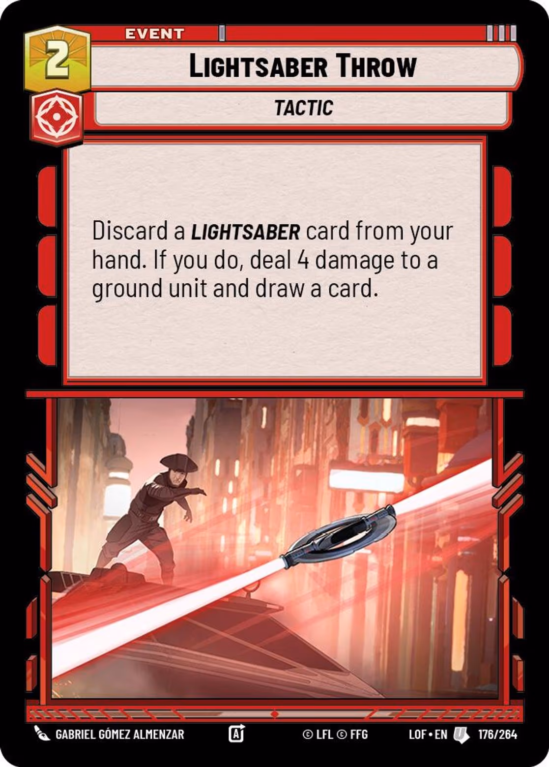 Lightsaber Throw LOF-176 Star Wars Unlimited card