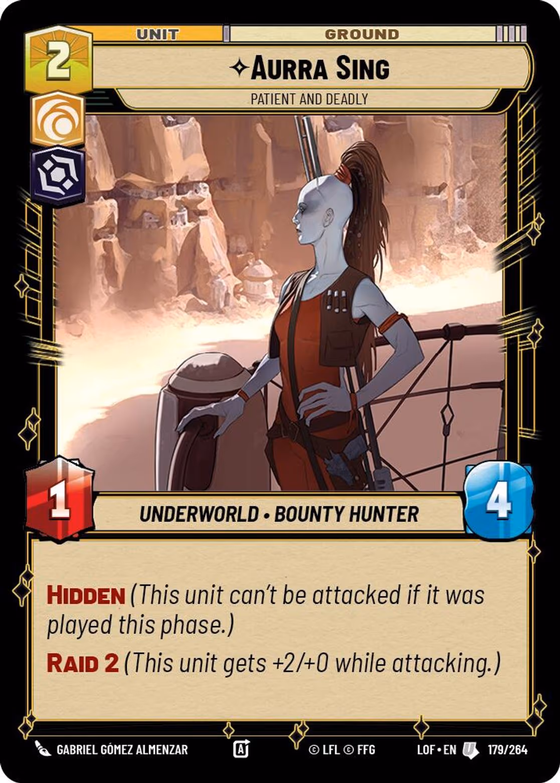 Aurra Sing - Patient and Deadly LOF-179 Star Wars Unlimited card